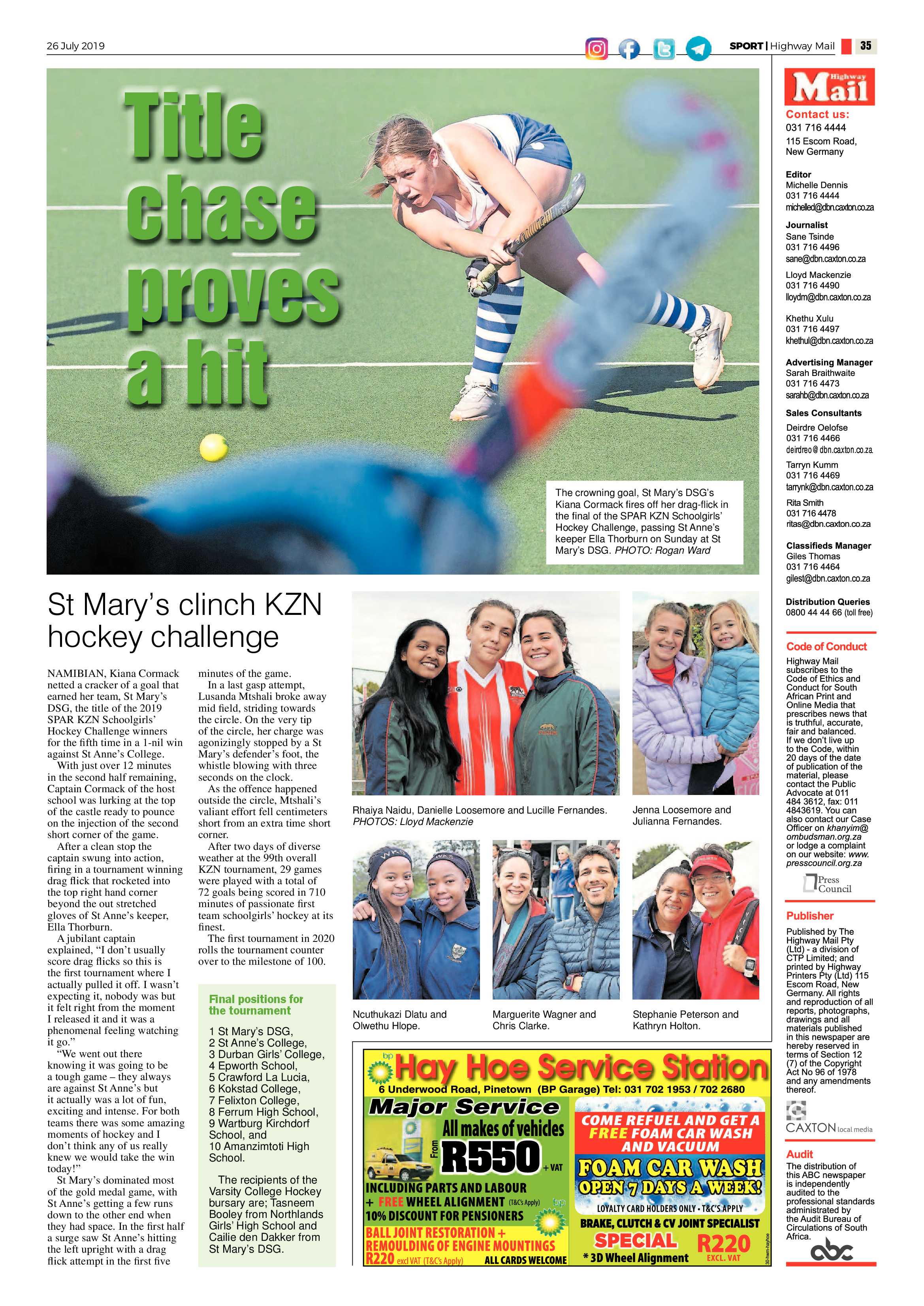 Highway Mail 26 July 2019 page 35