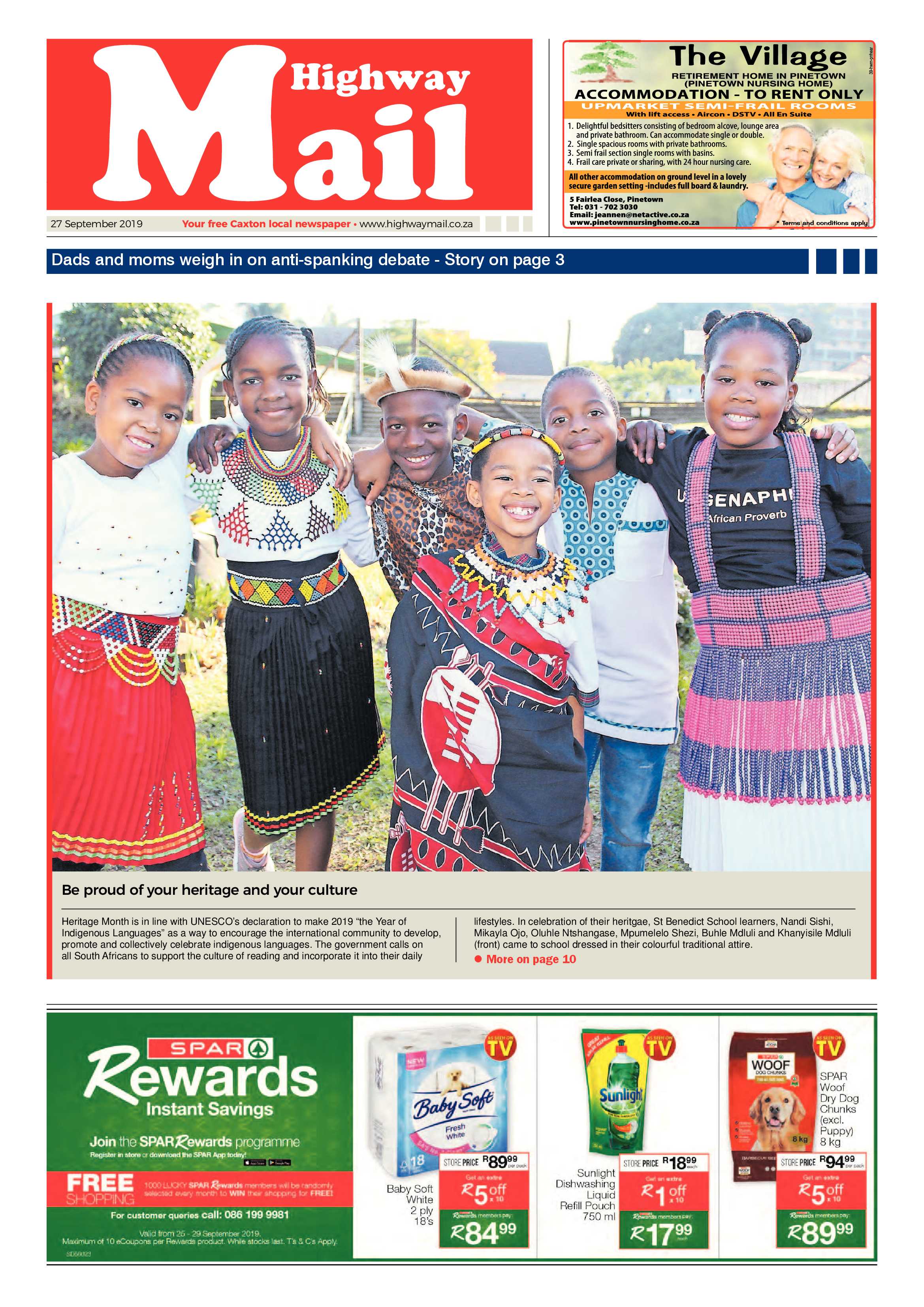 Highway Mail 27 September 2019 page 1