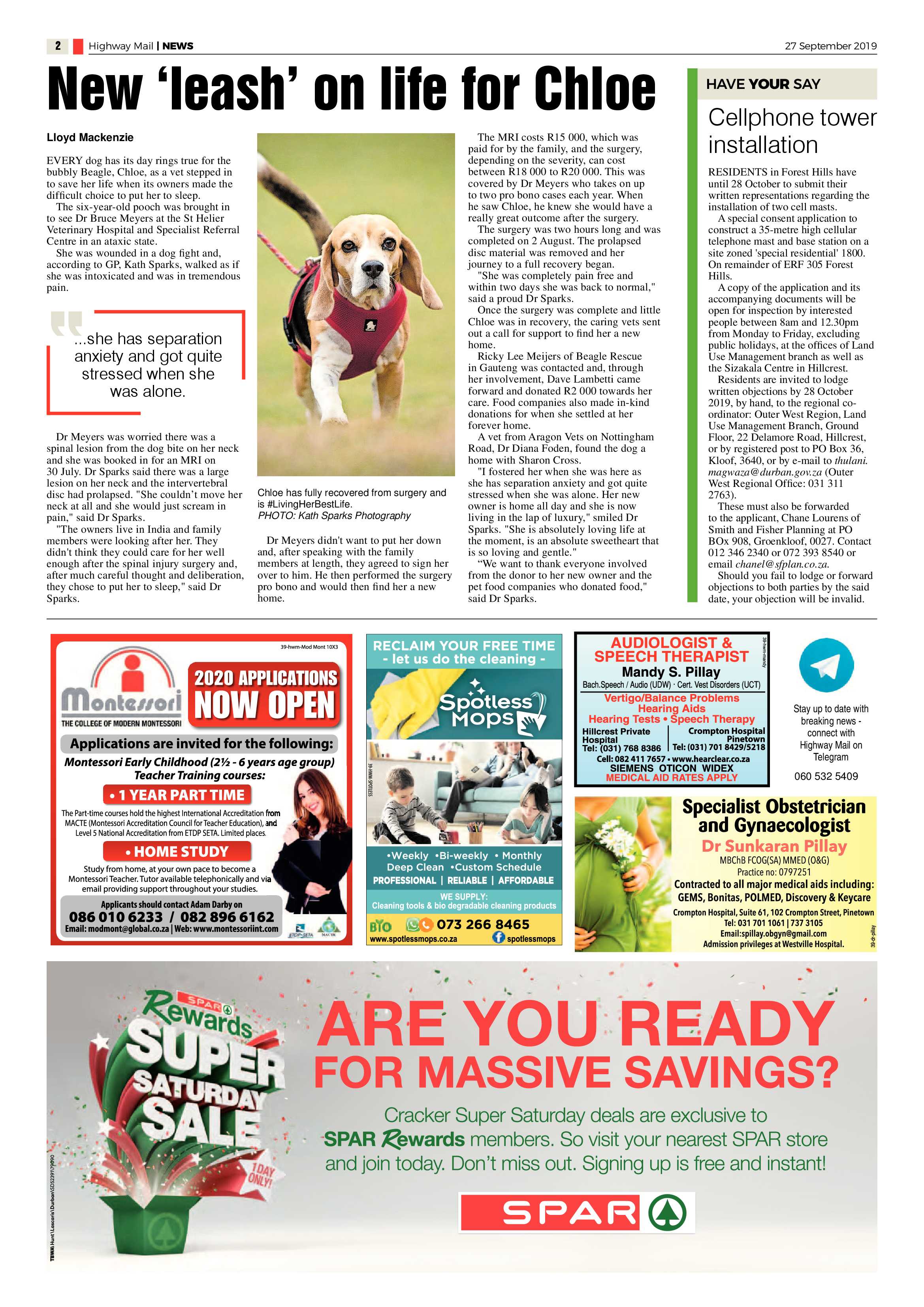 Highway Mail 27 September 2019 page 2