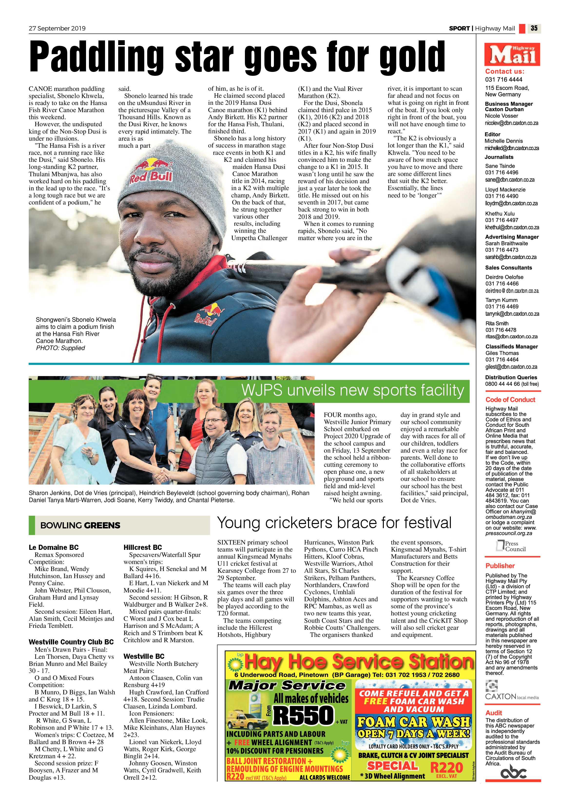 Highway Mail 27 September 2019 page 35