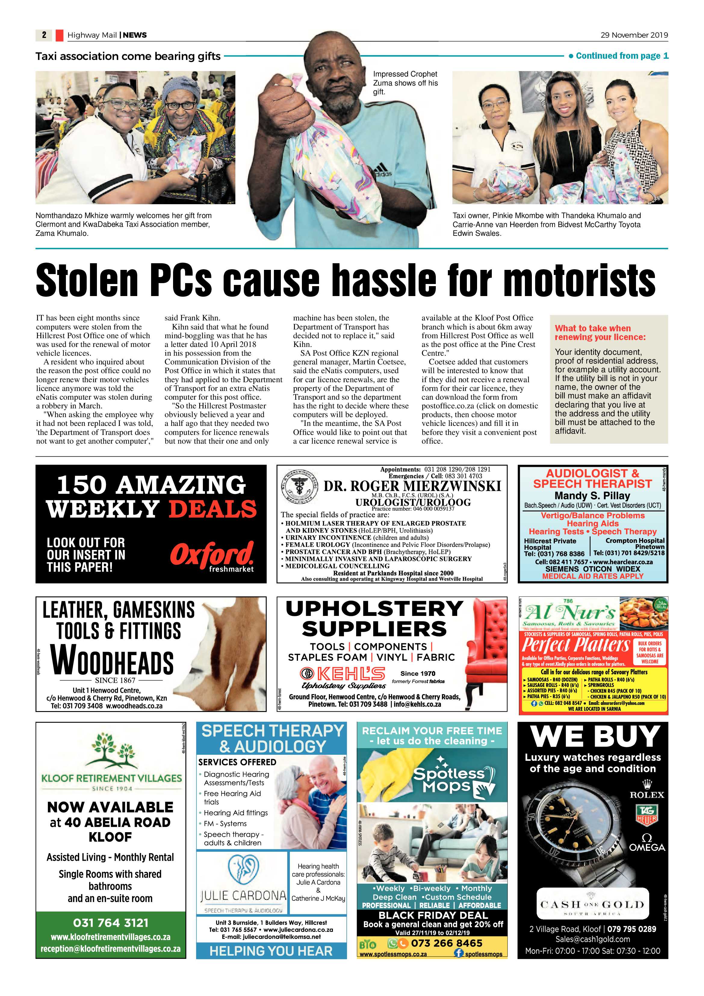 Highway Mail 29 November 2019 page 2