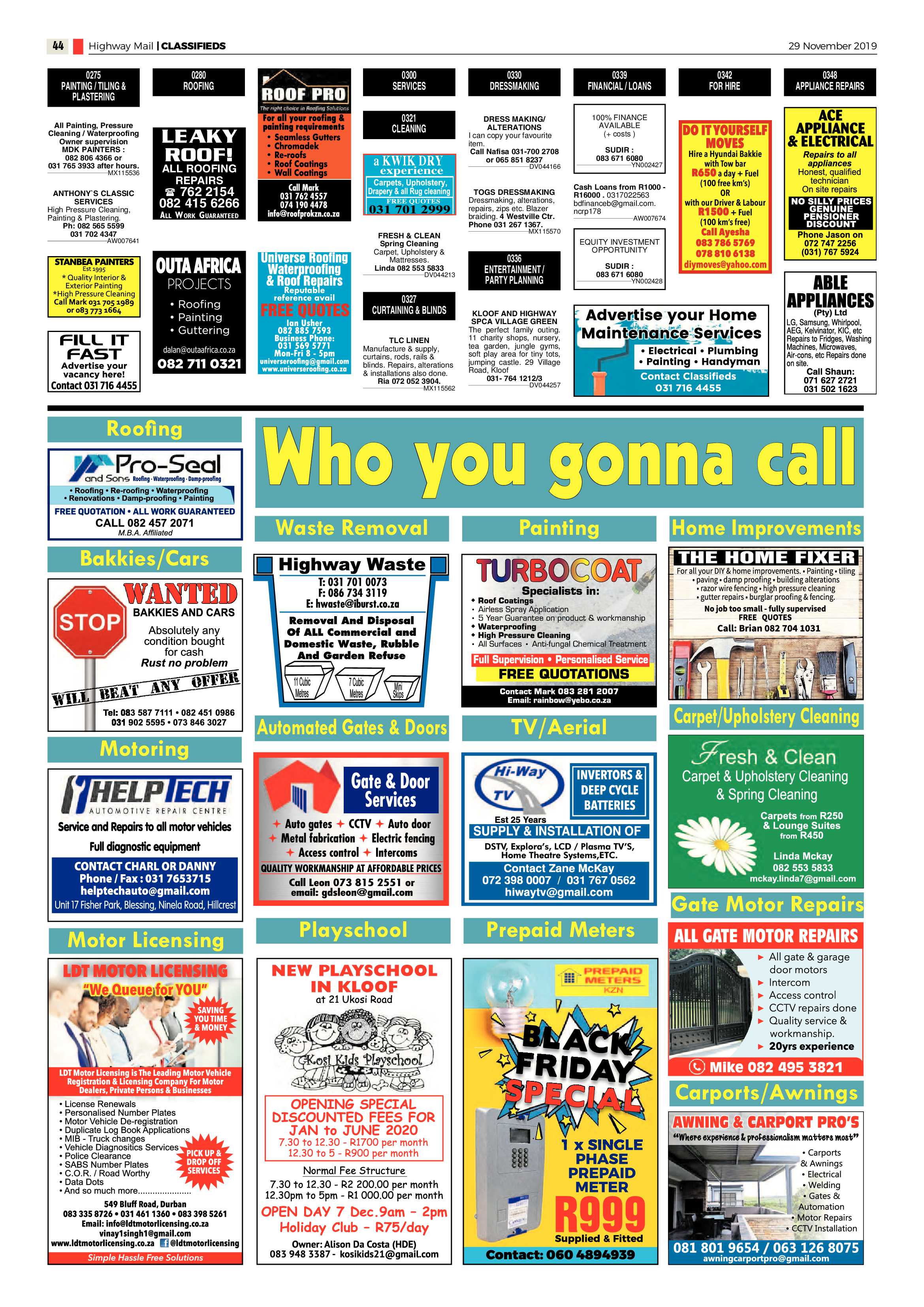 Highway Mail 29 November 2019 page 44