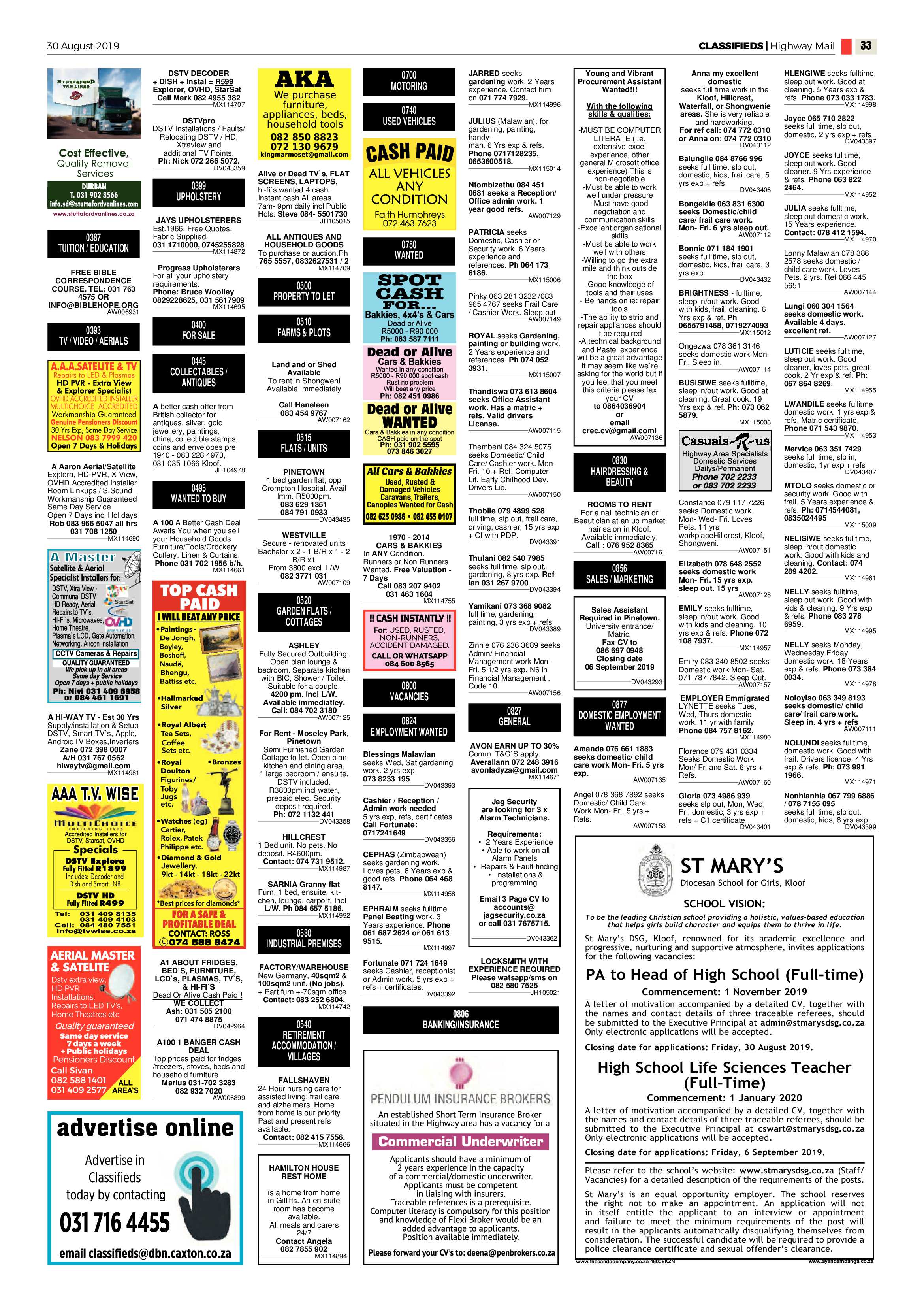 Highway Mail 30 August 2019 page 33