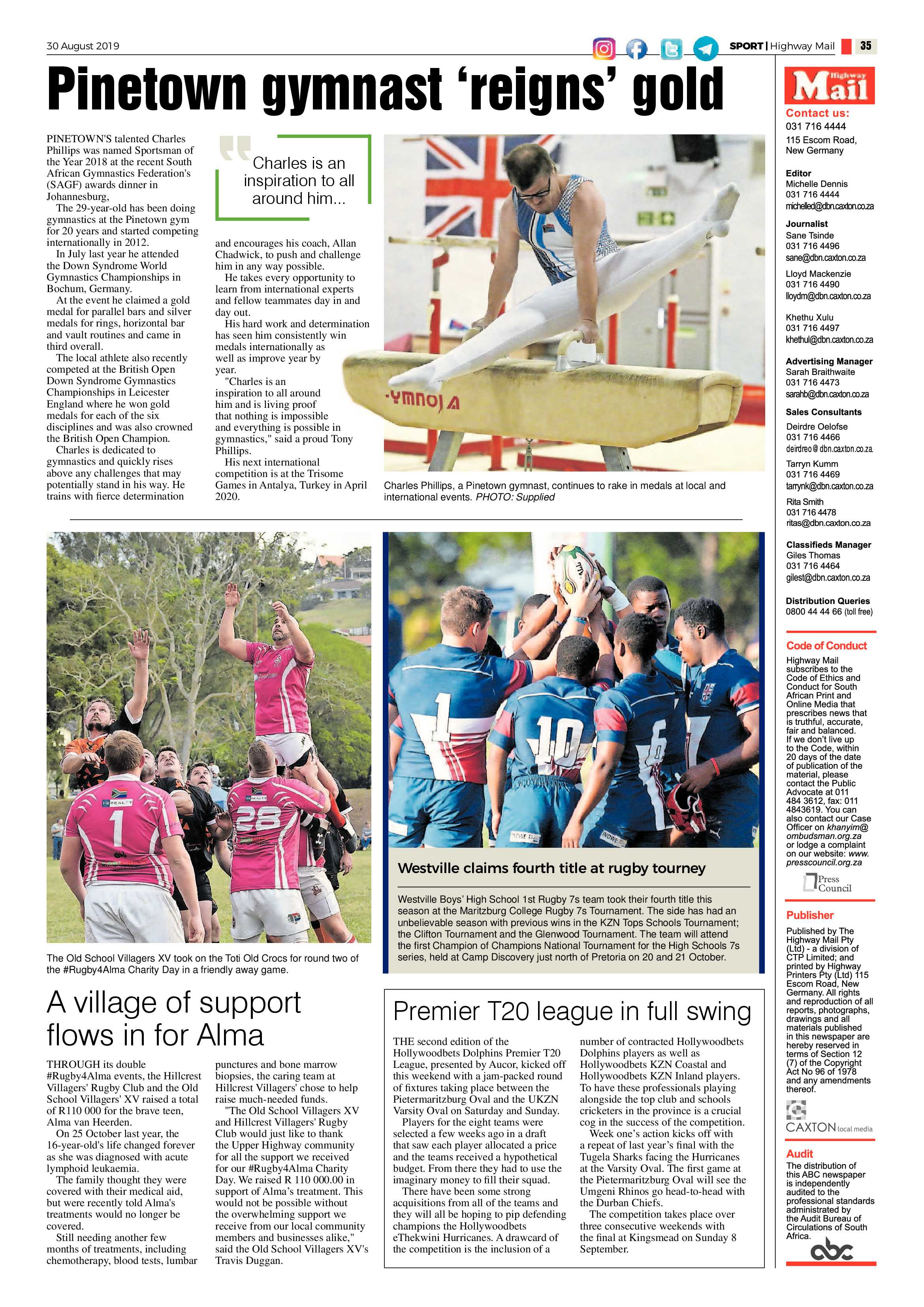 Highway Mail 30 August 2019 page 35