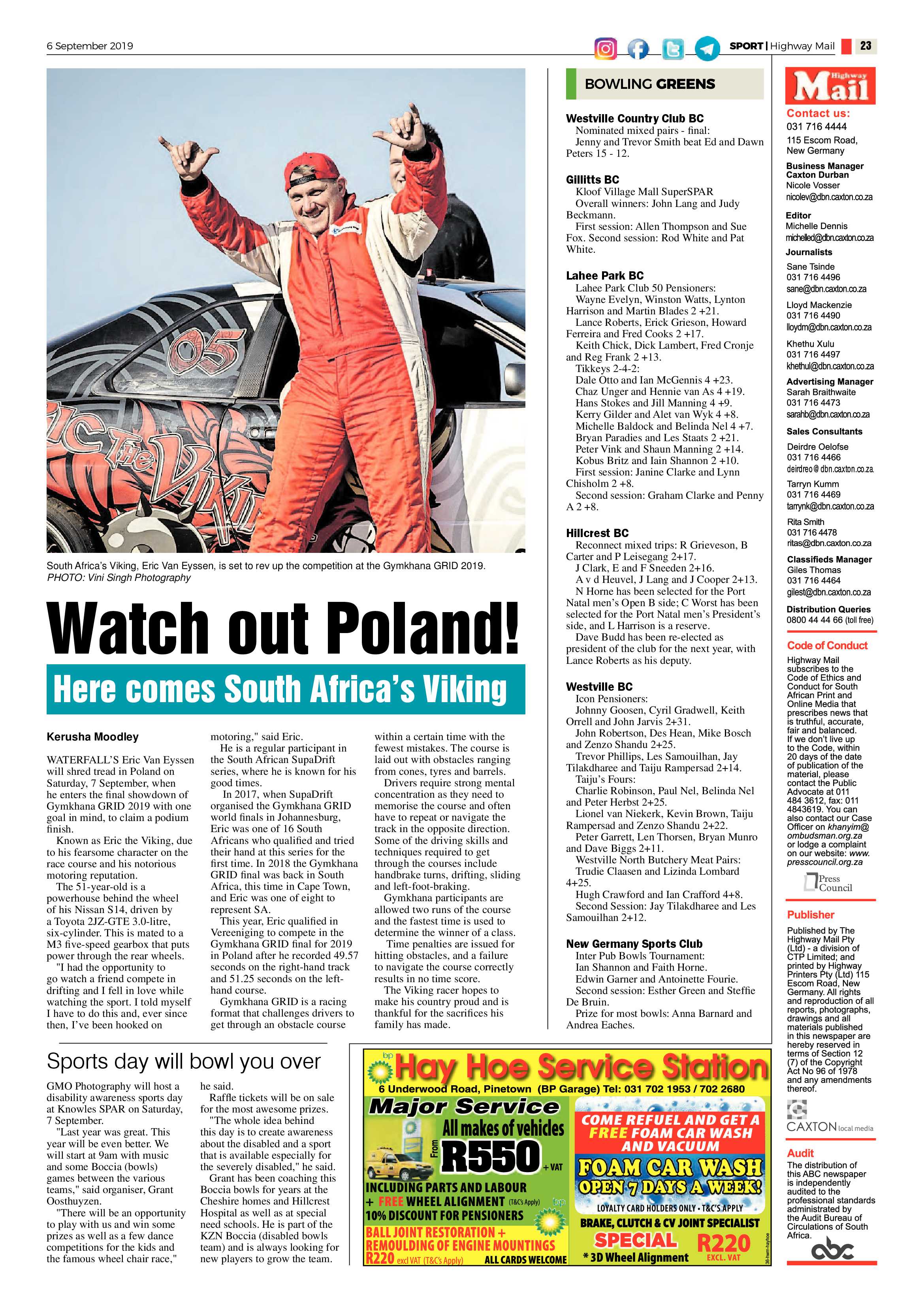 Highway Mail 6 September 2019 page 23