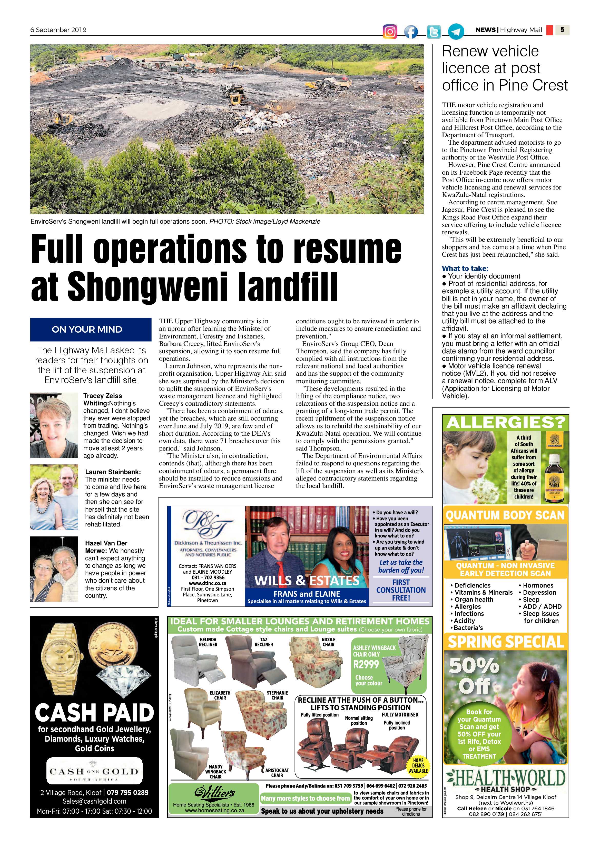 Highway Mail 6 September 2019 page 5