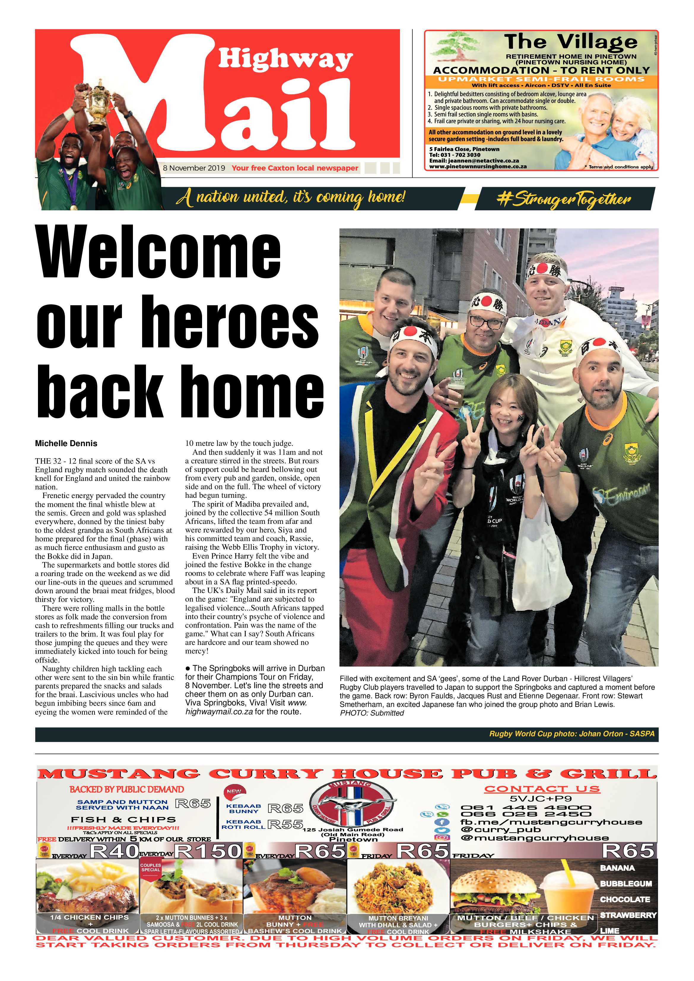 Highway Mail 8 November 2019 page 1
