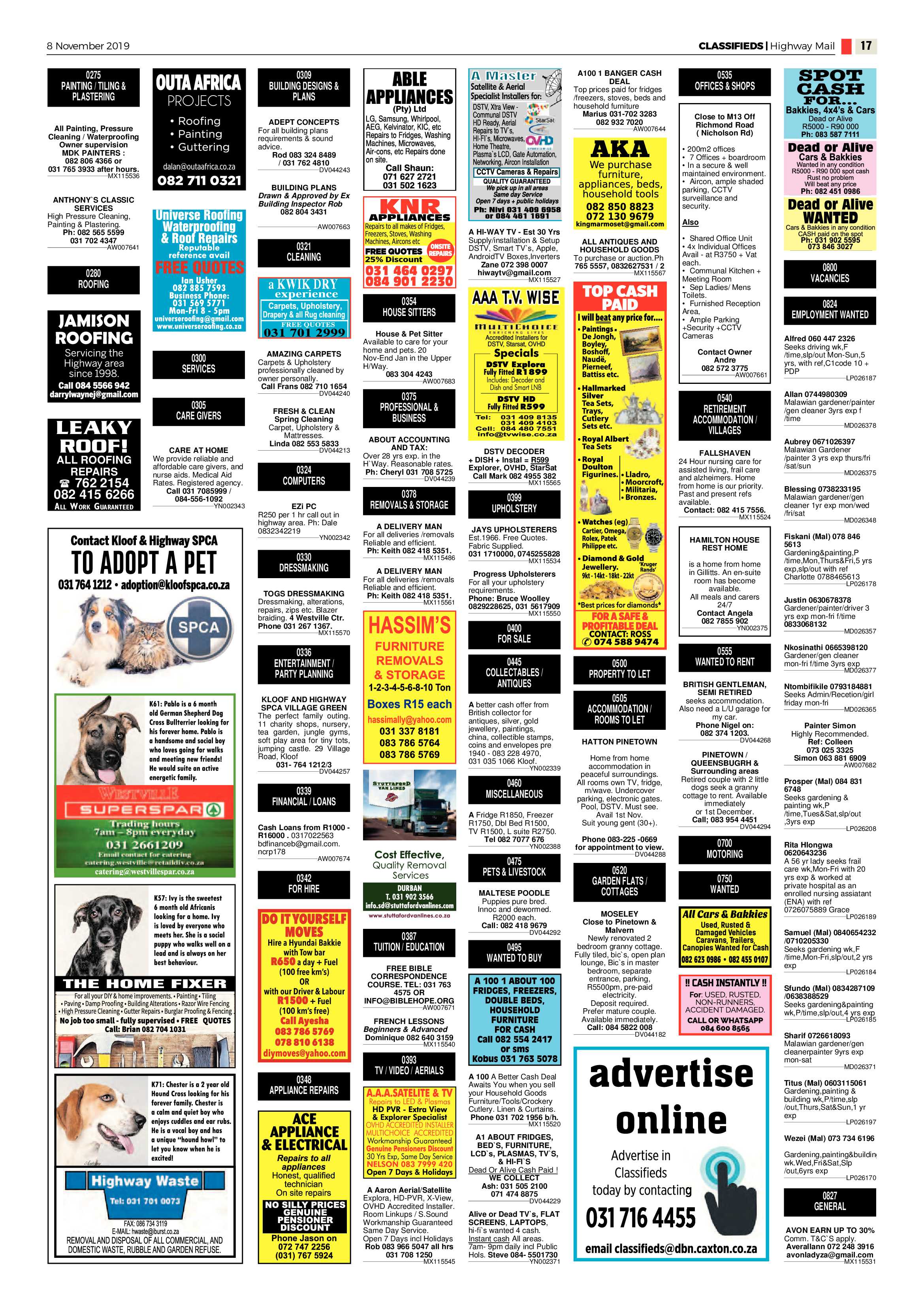 Highway Mail 8 November 2019 page 17