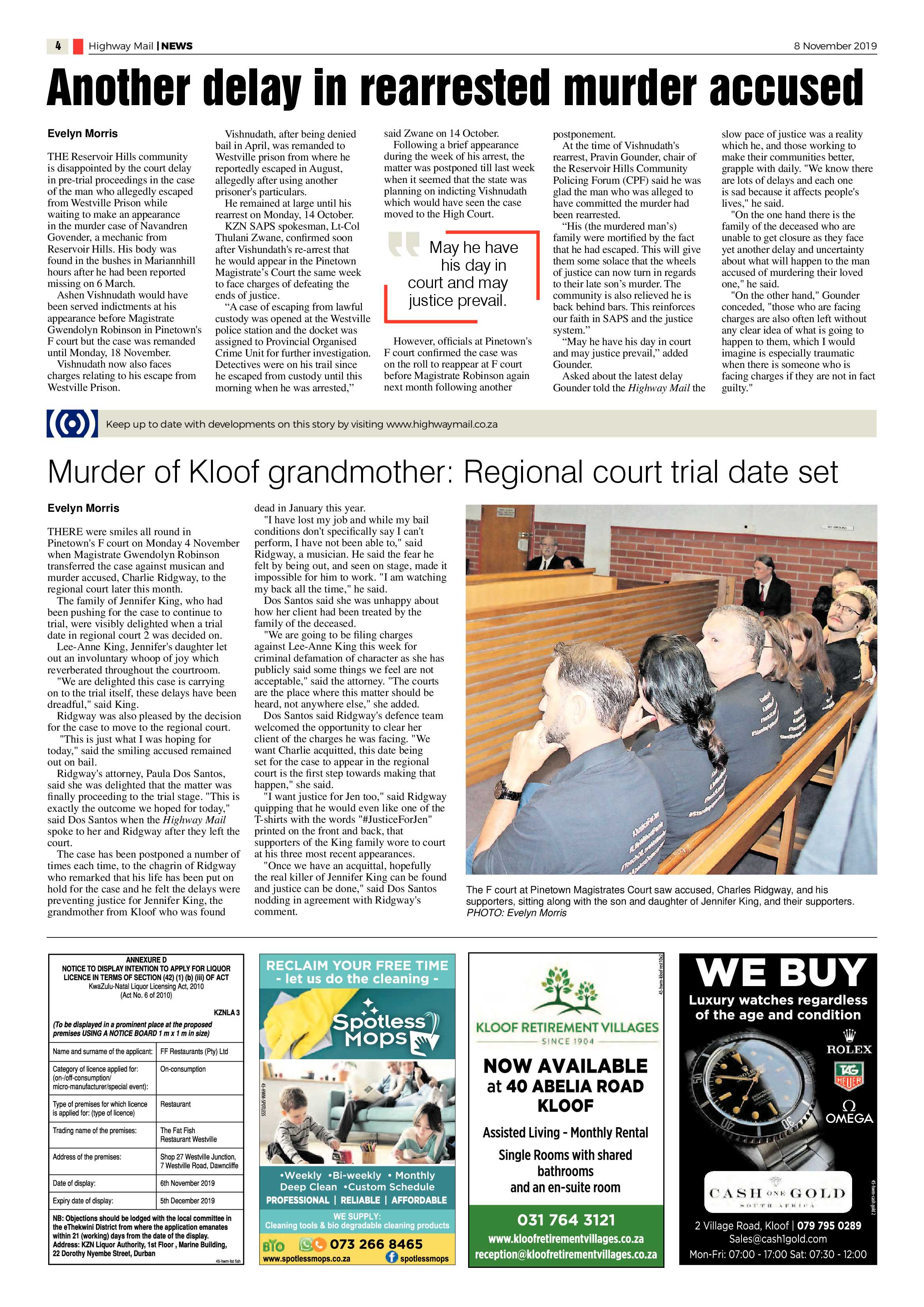 Highway Mail 8 November 2019 page 4