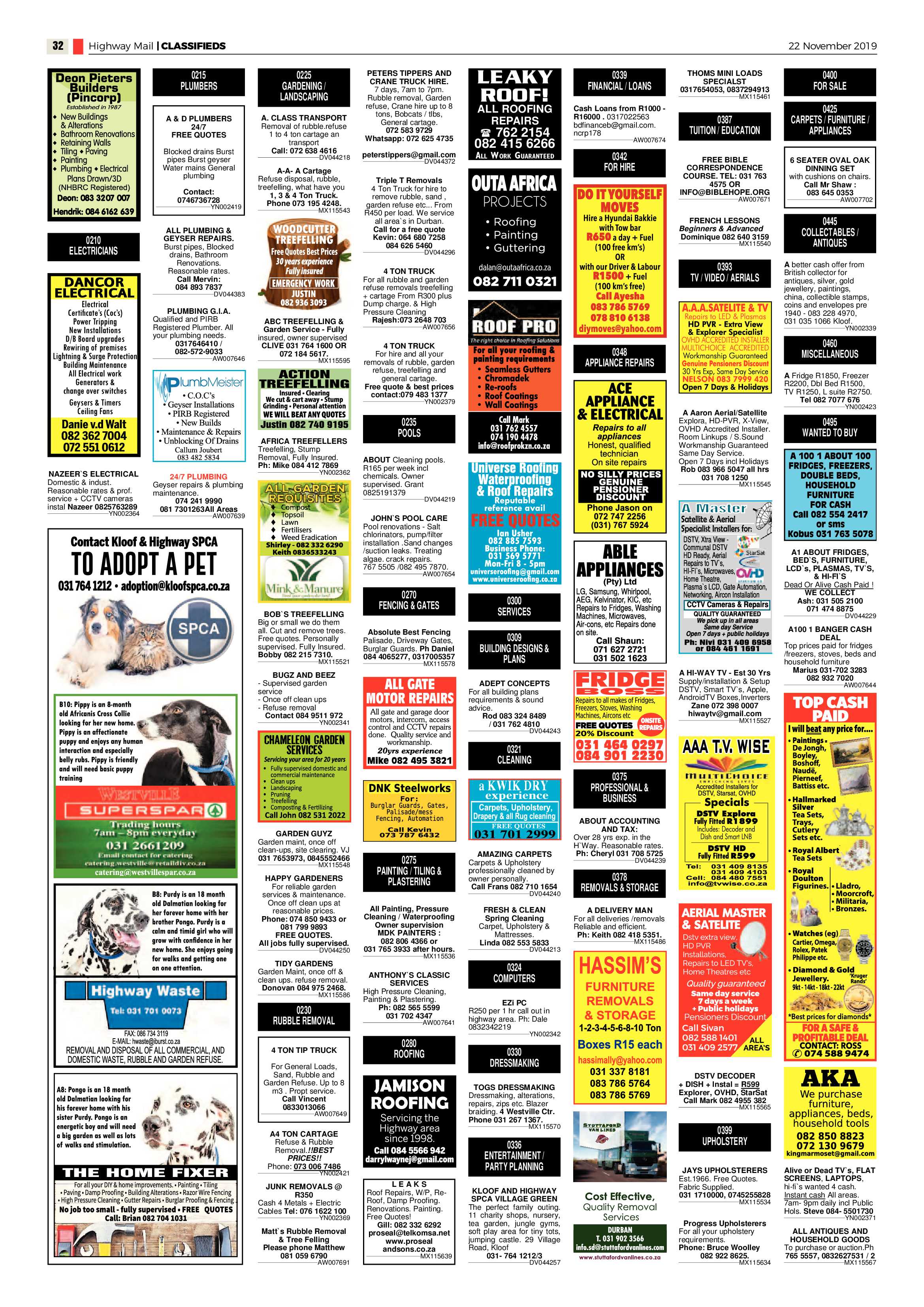 Highway Mail  22 November 2019 page 32