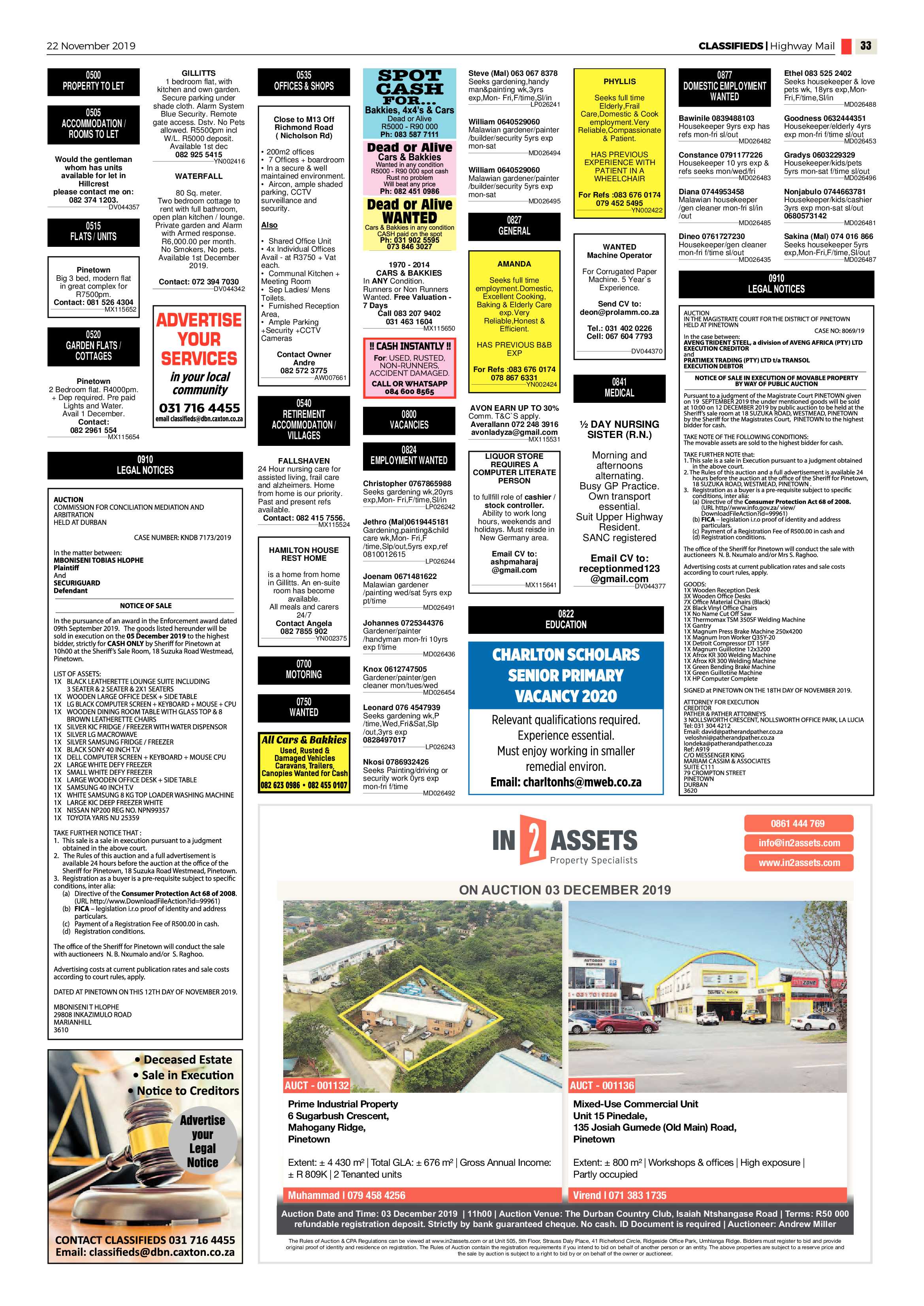 Highway Mail  22 November 2019 page 33