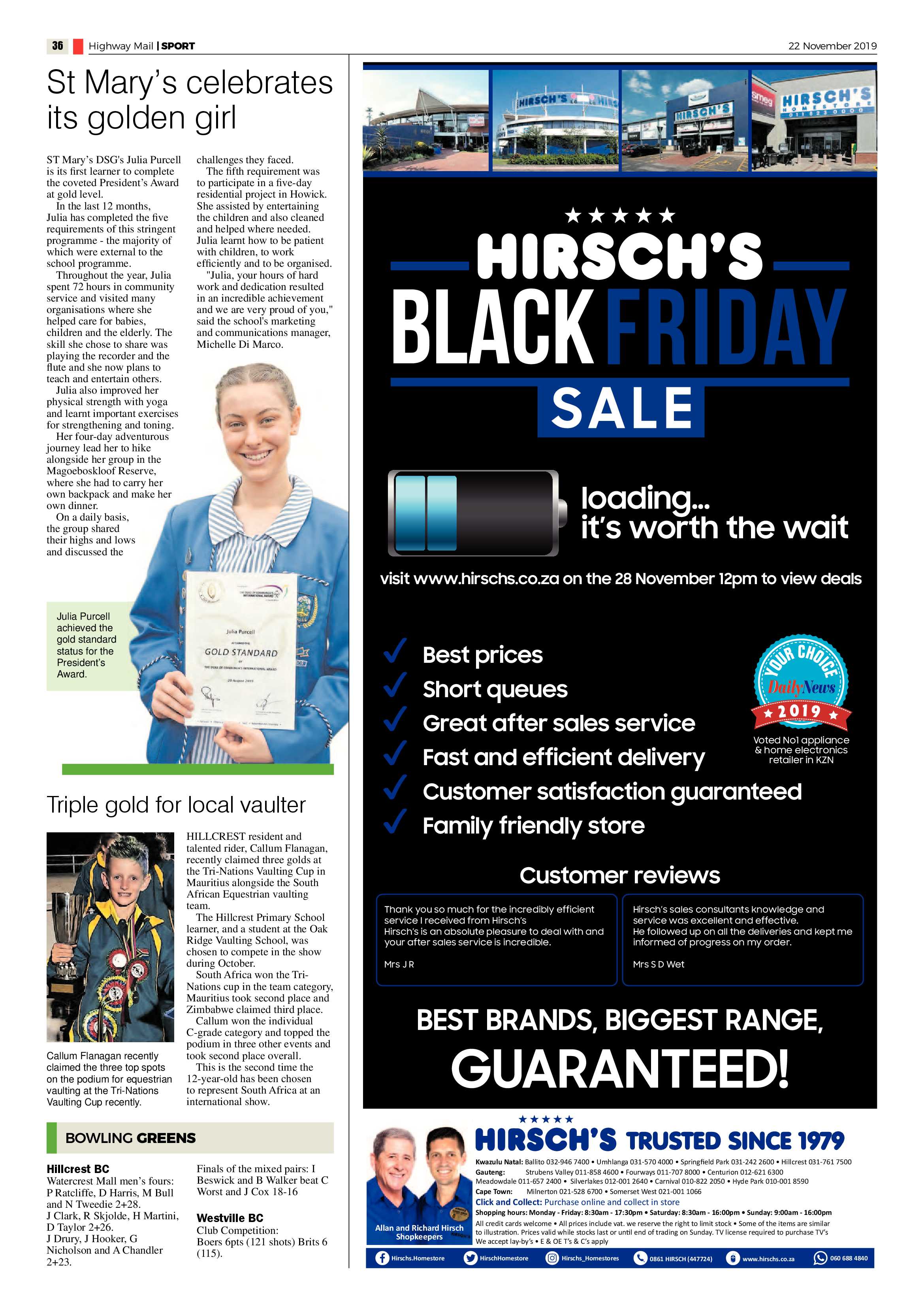 Highway Mail  22 November 2019 page 36