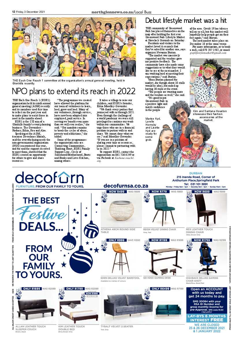 Northglen News 3 December 2021 page 12