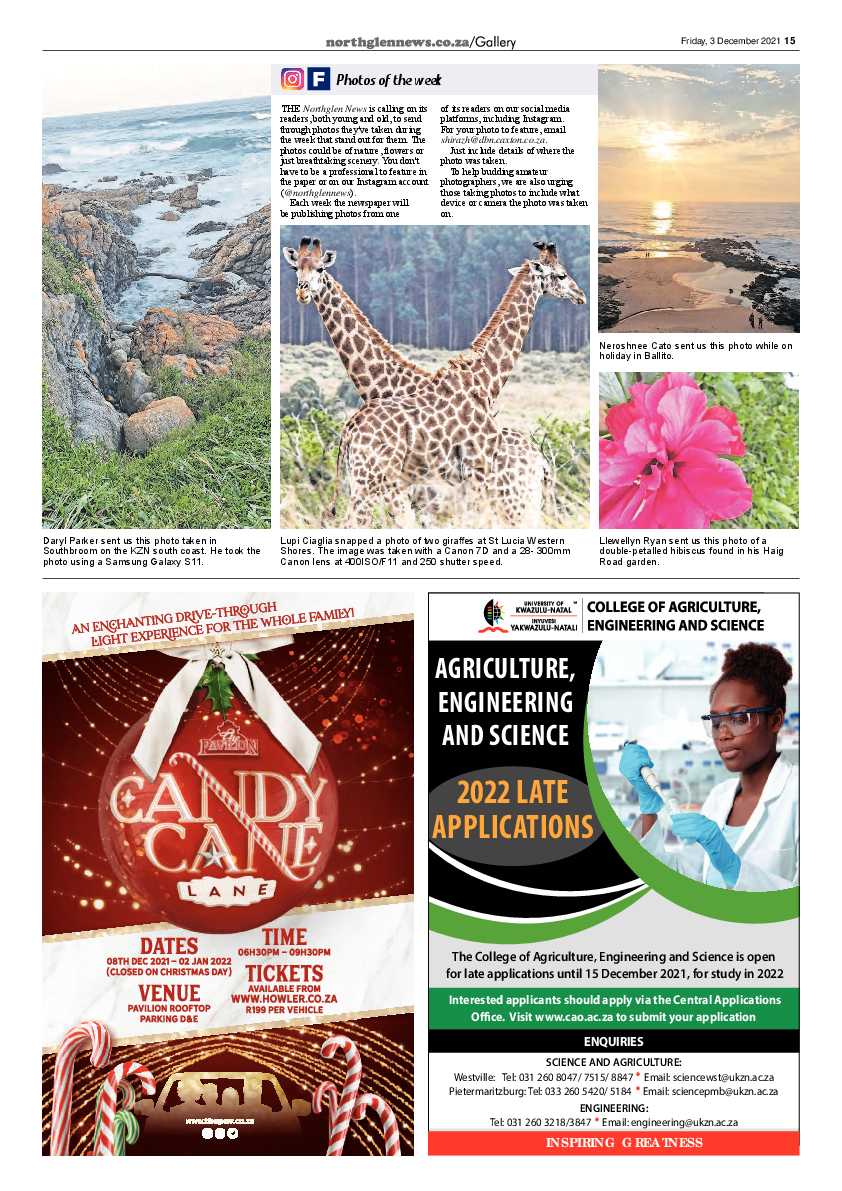 Northglen News 3 December 2021 page 15