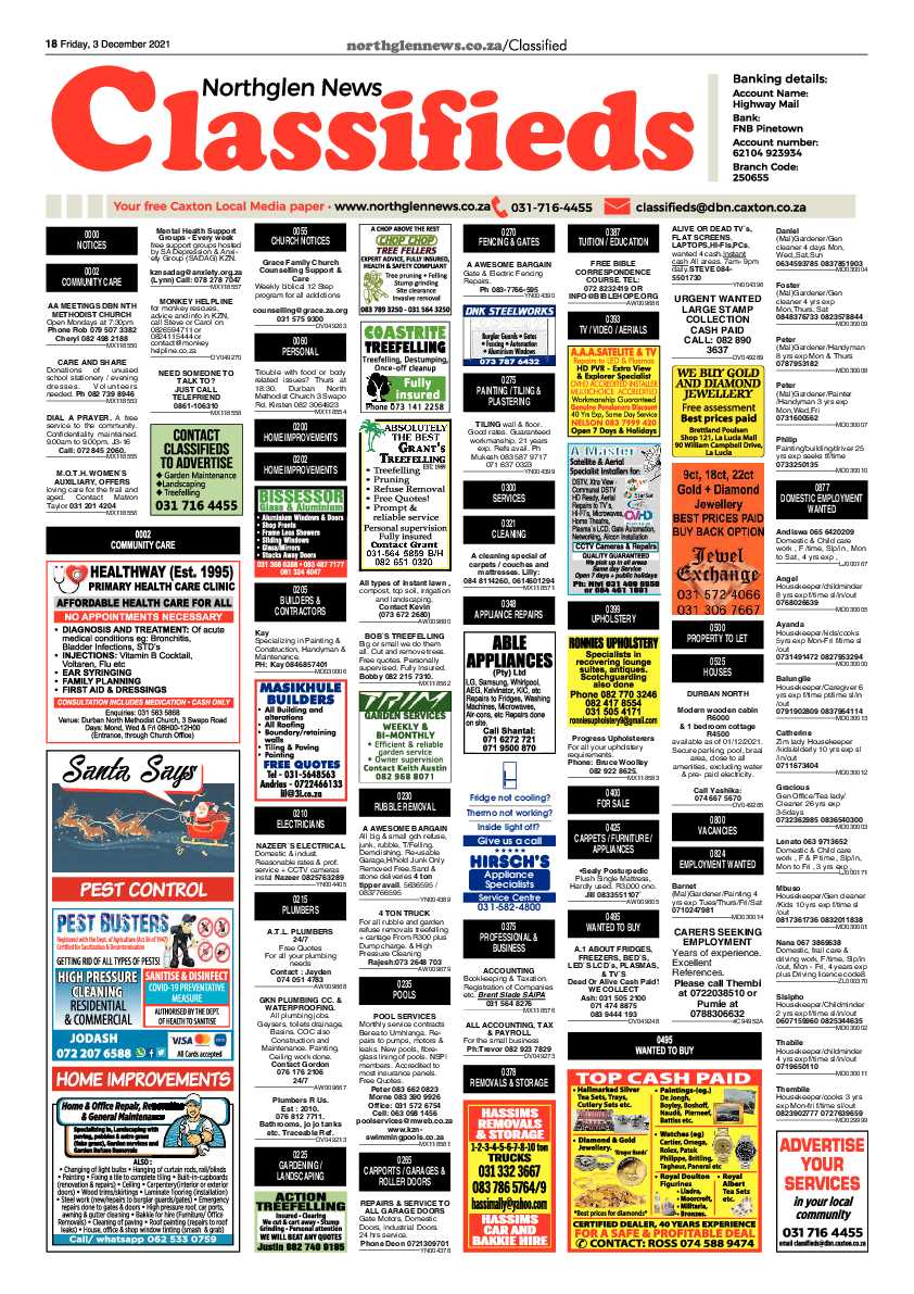 Northglen News 3 December 2021 page 18