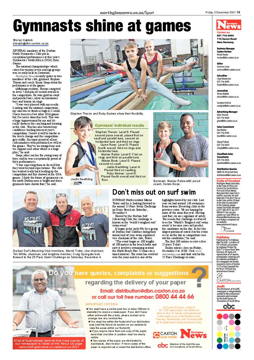 Northglen News 3 December 2021 page 19