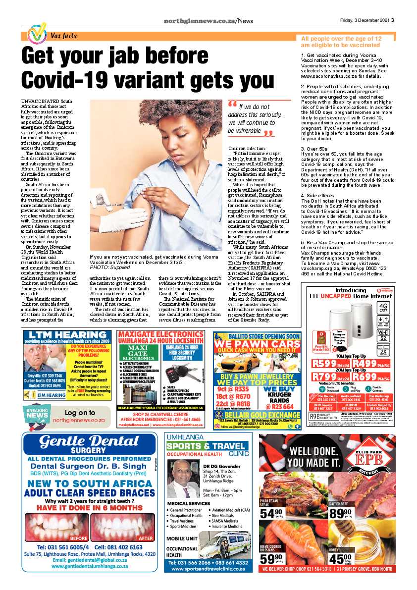 Northglen News 3 December 2021 page 3