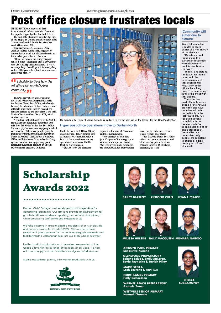 Northglen News 3 December 2021 page 8