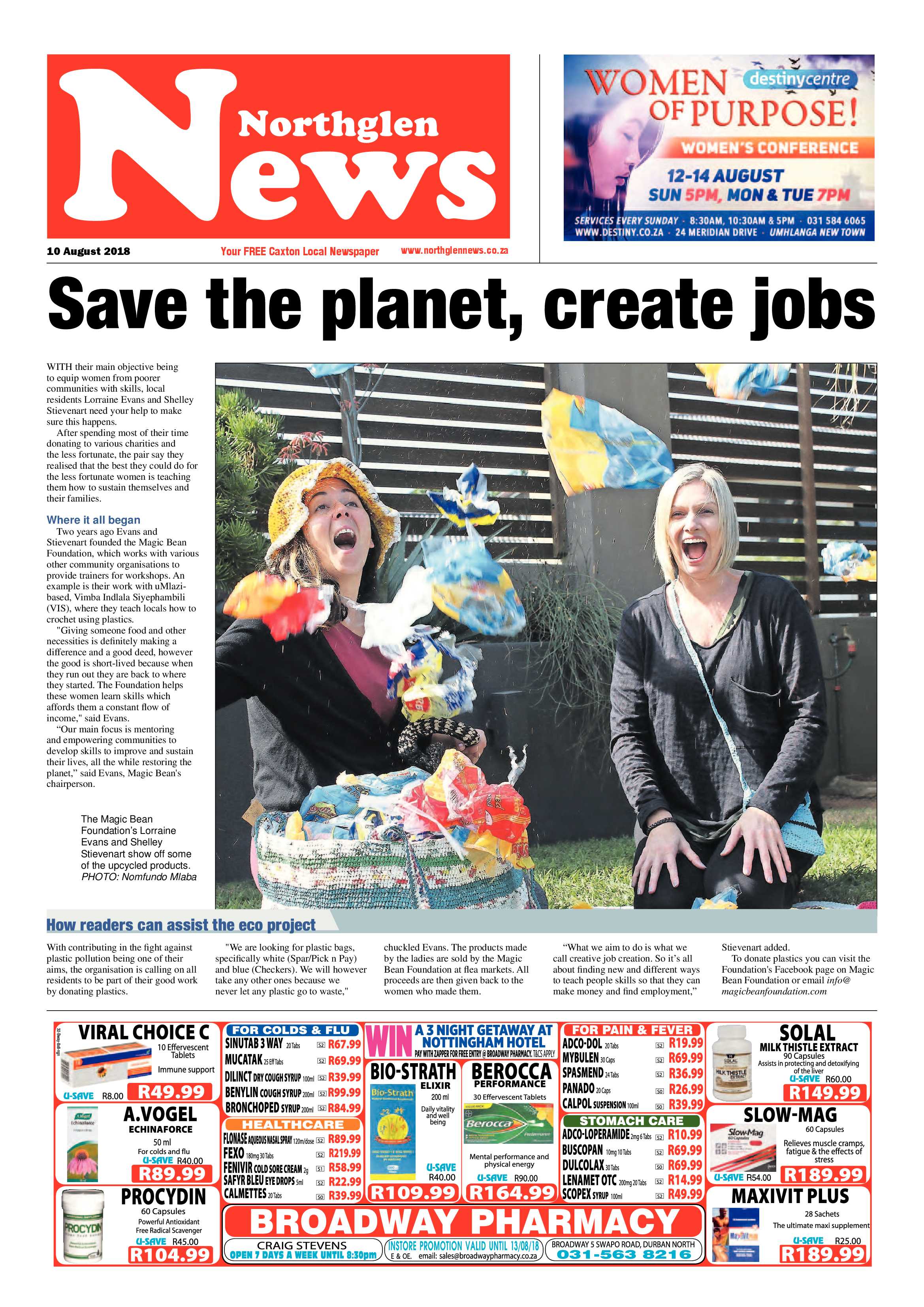 Northglen News 10 August 2018 page 1