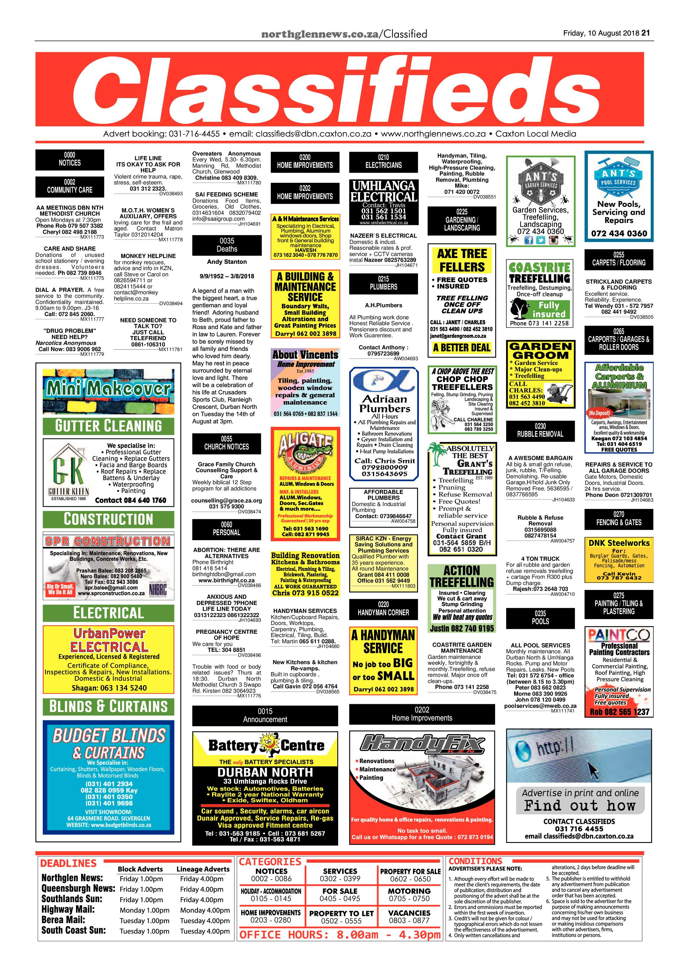 Northglen News 10 August 2018 page 21