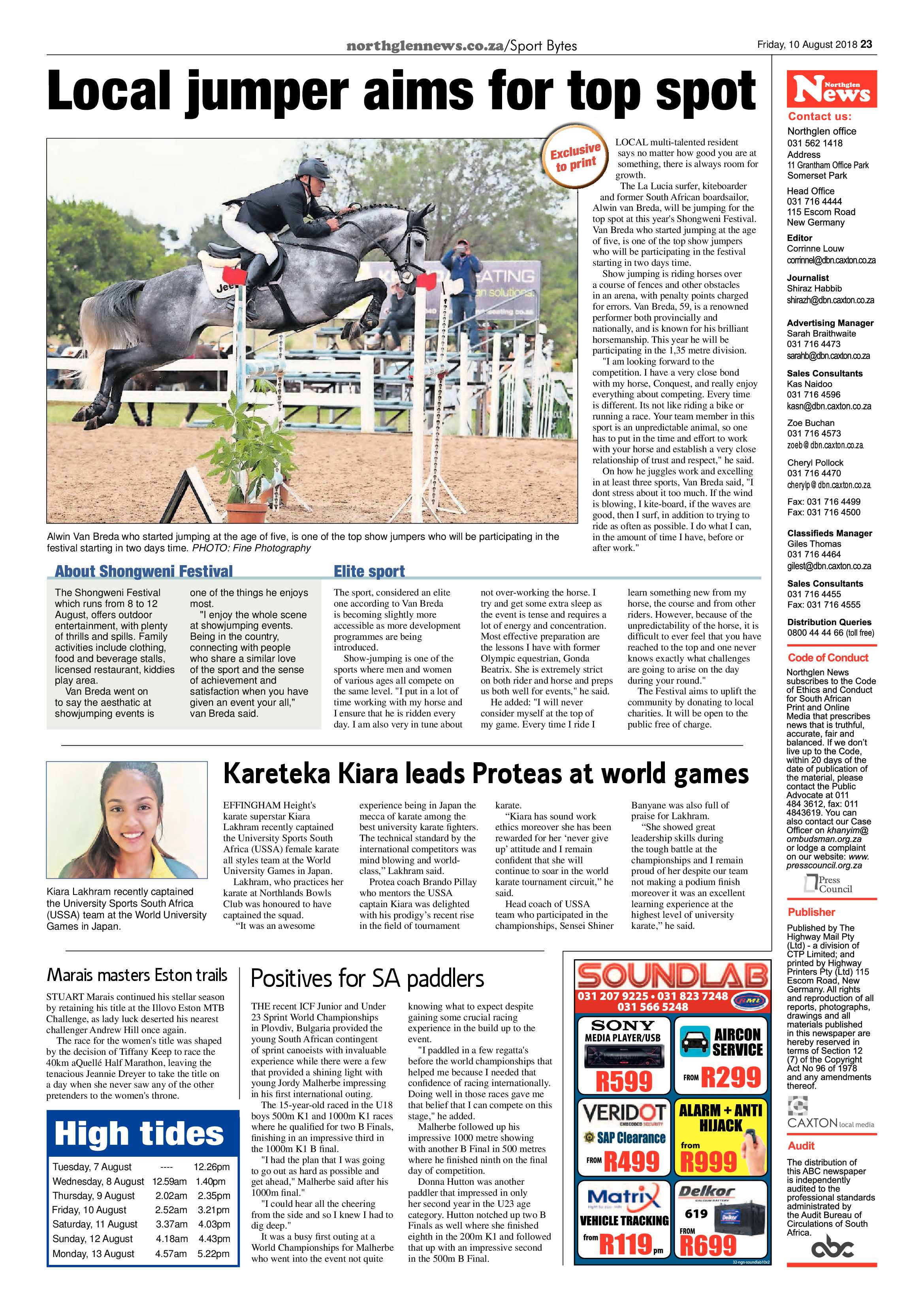 Northglen News 10 August 2018 page 23