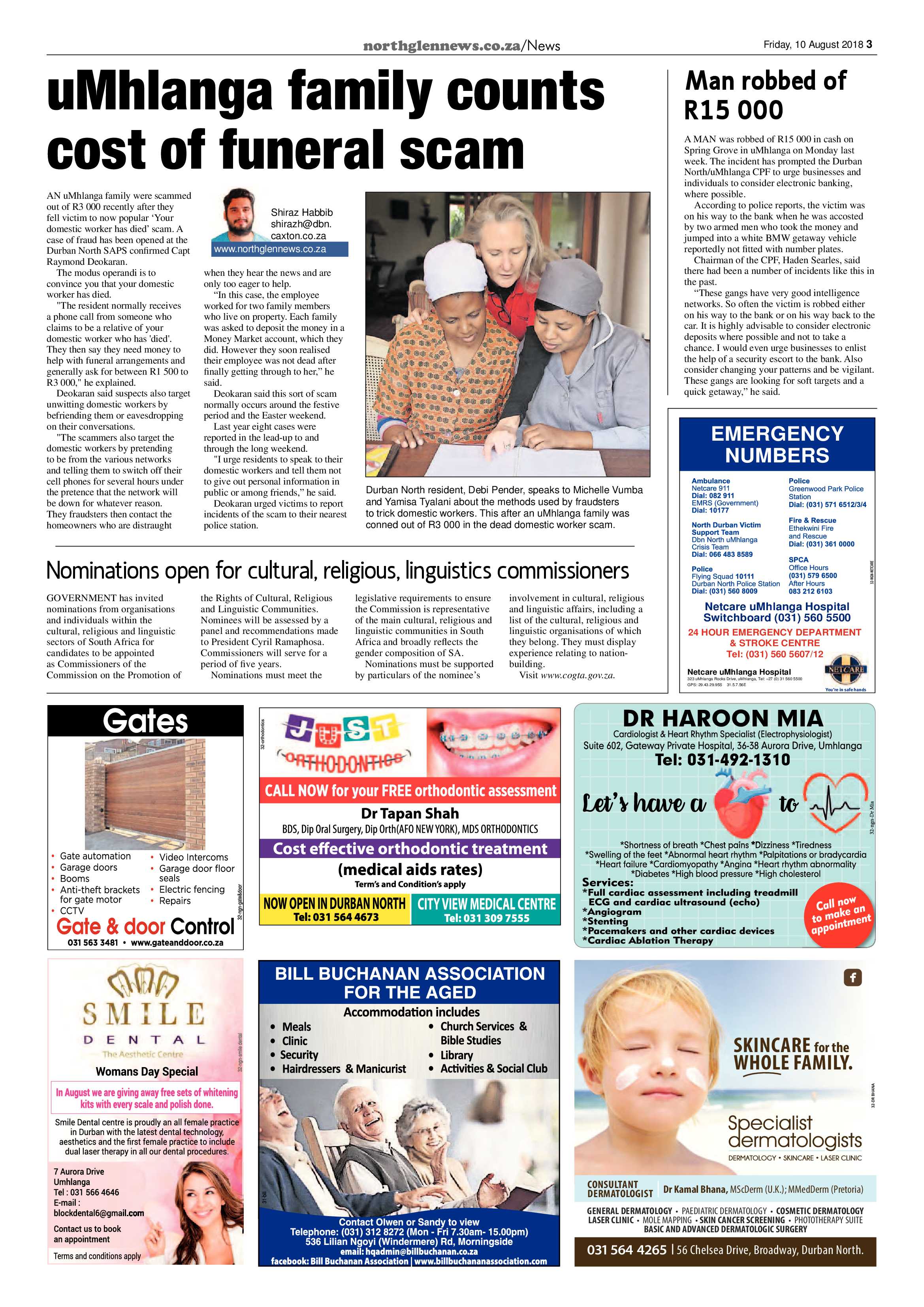 Northglen News 10 August 2018 page 3