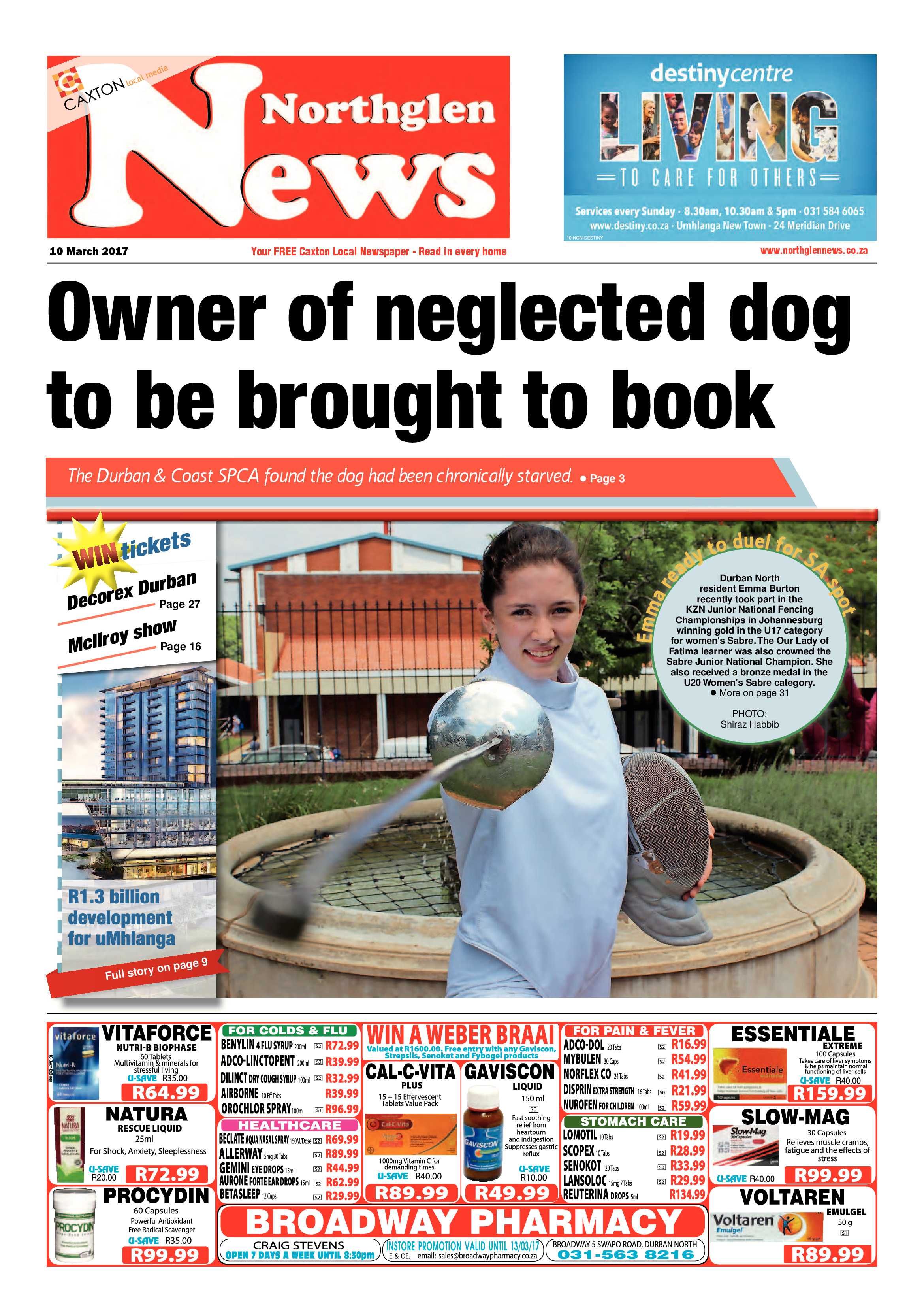 Northglen News 10 March 2017 page 1