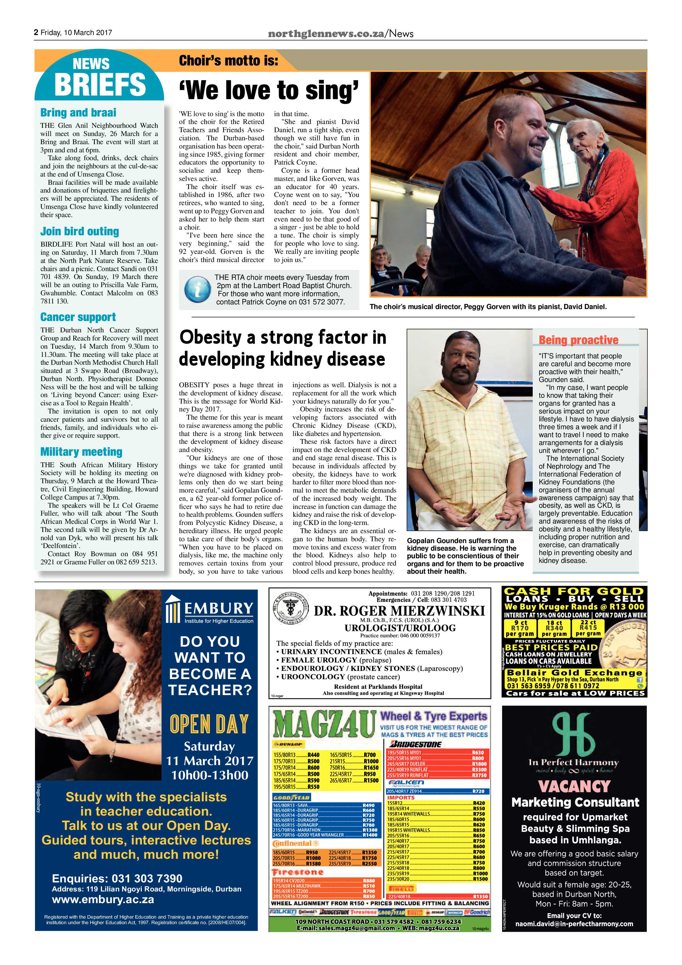 Northglen News 10 March 2017 page 2