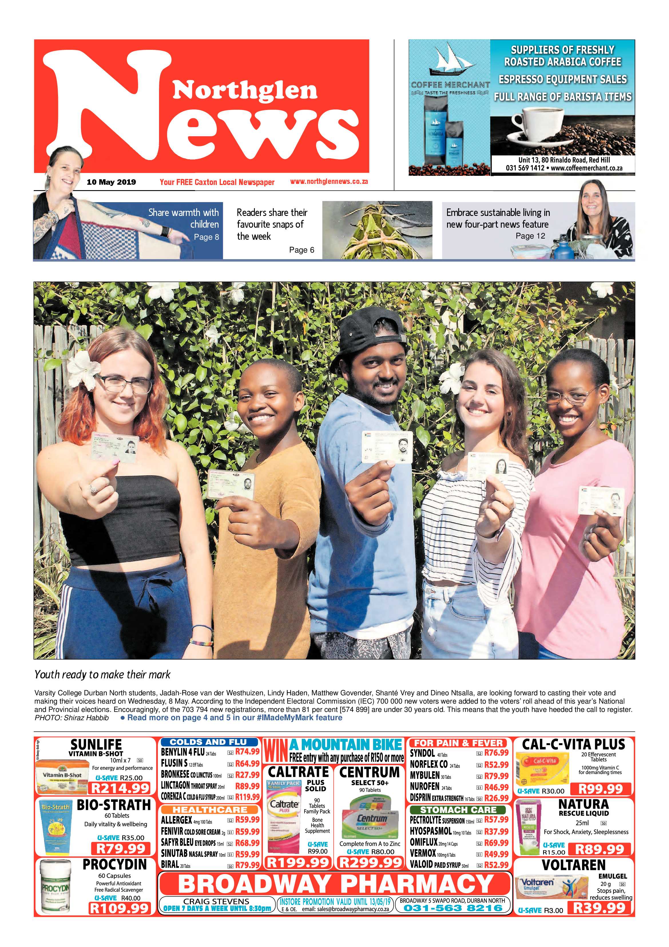 Northglen News 10 May 2019 page 1