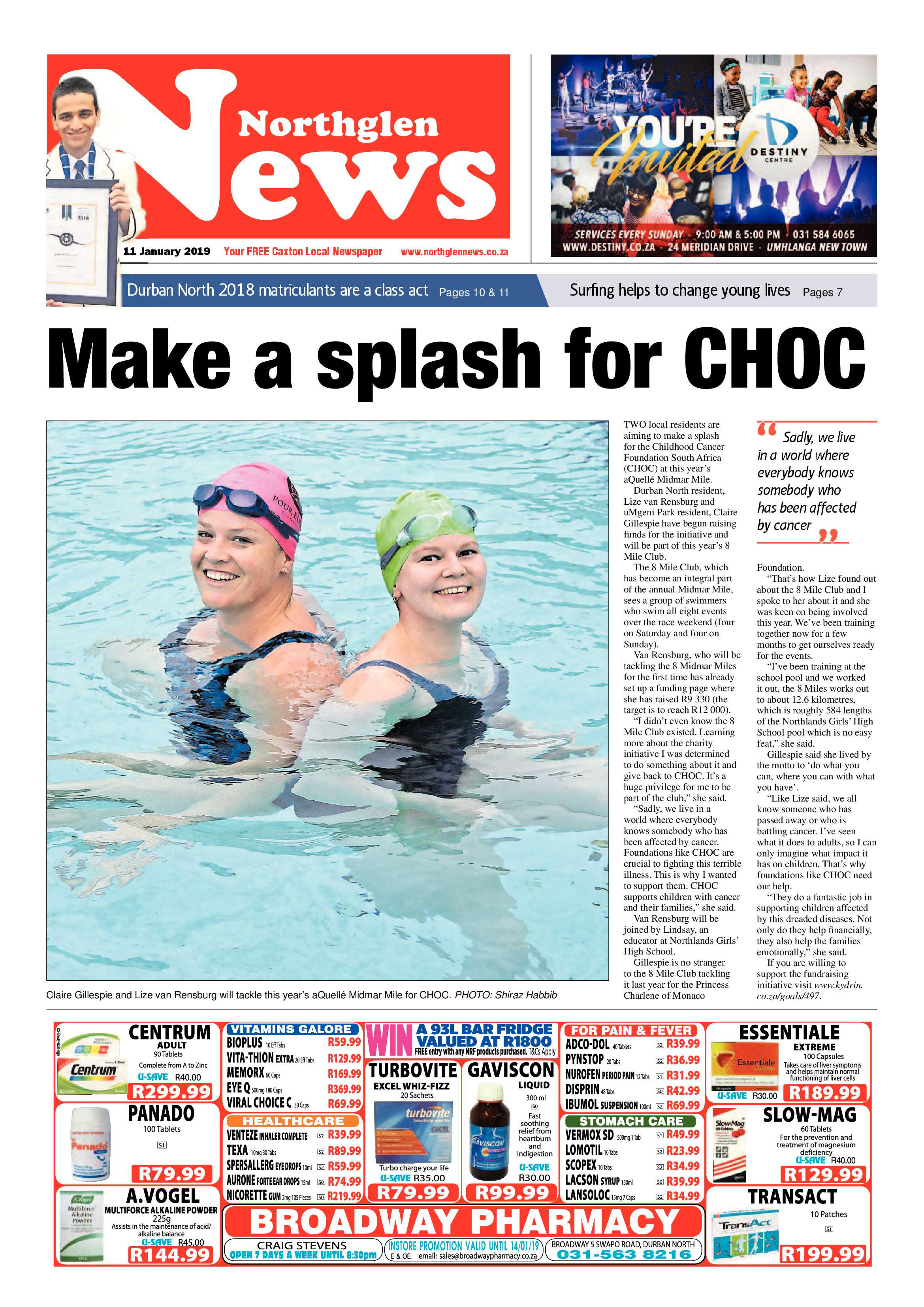 Northglen News 11 January 2019 page 1