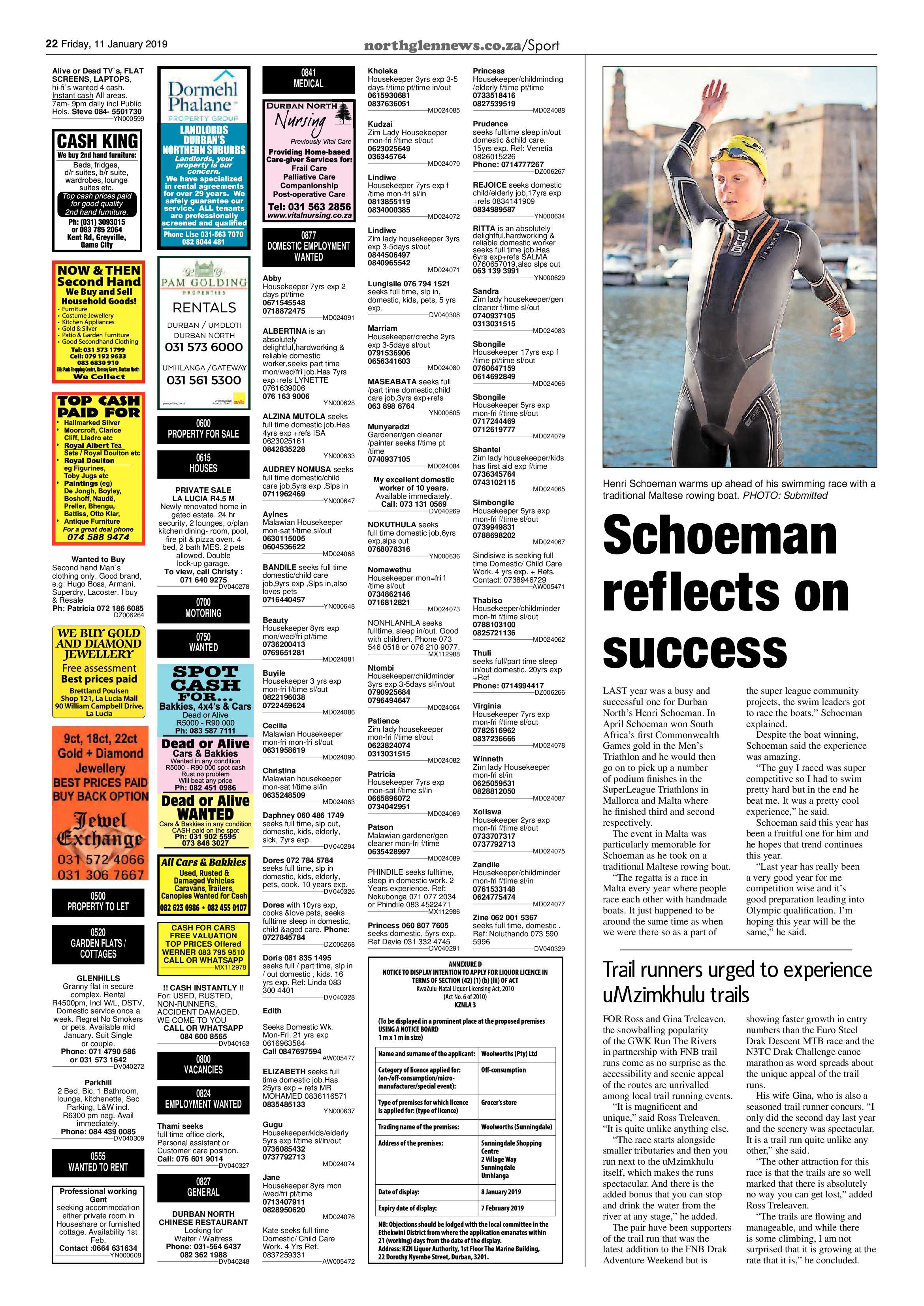 Northglen News 11 January 2019 page 22