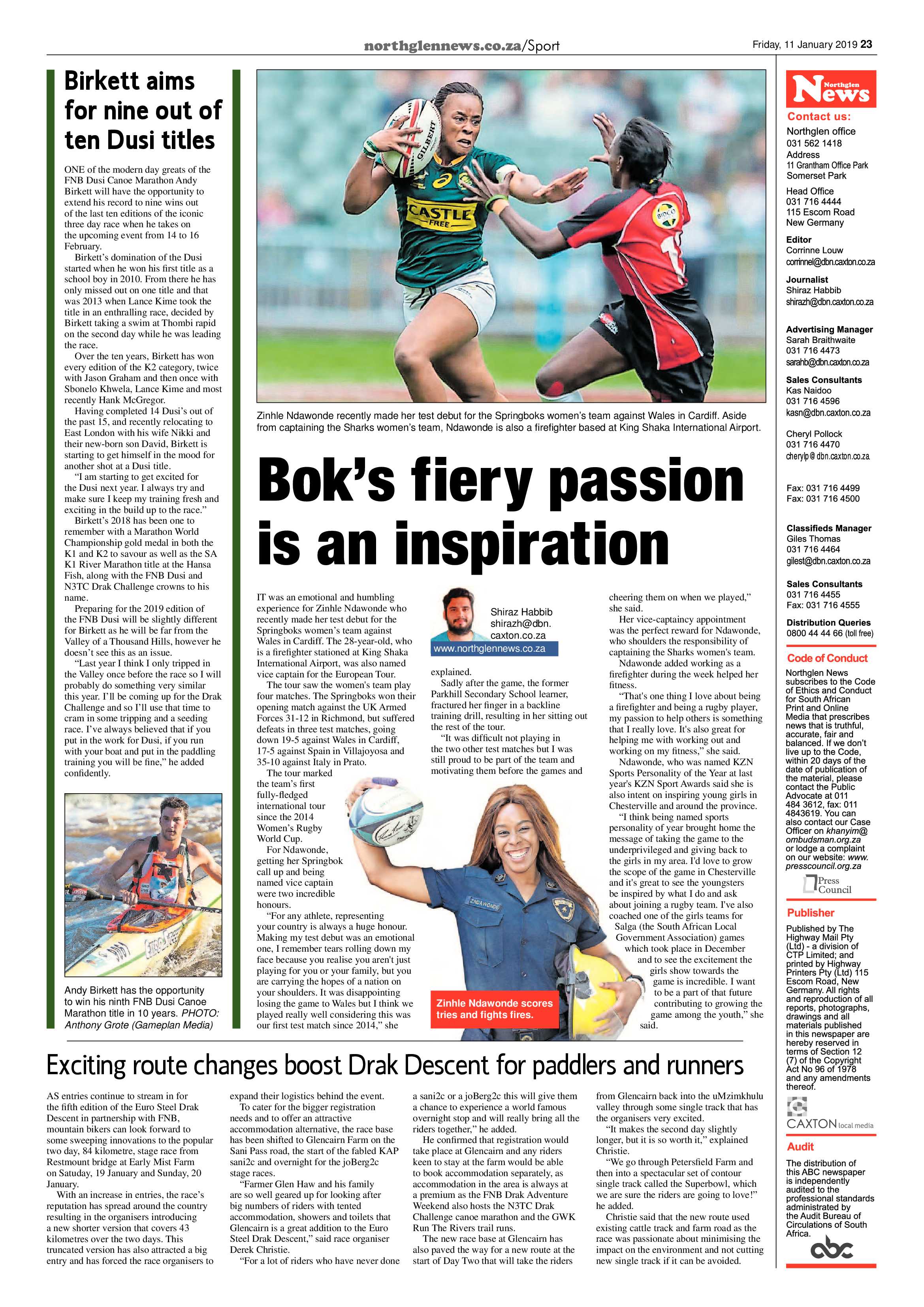 Northglen News 11 January 2019 page 23
