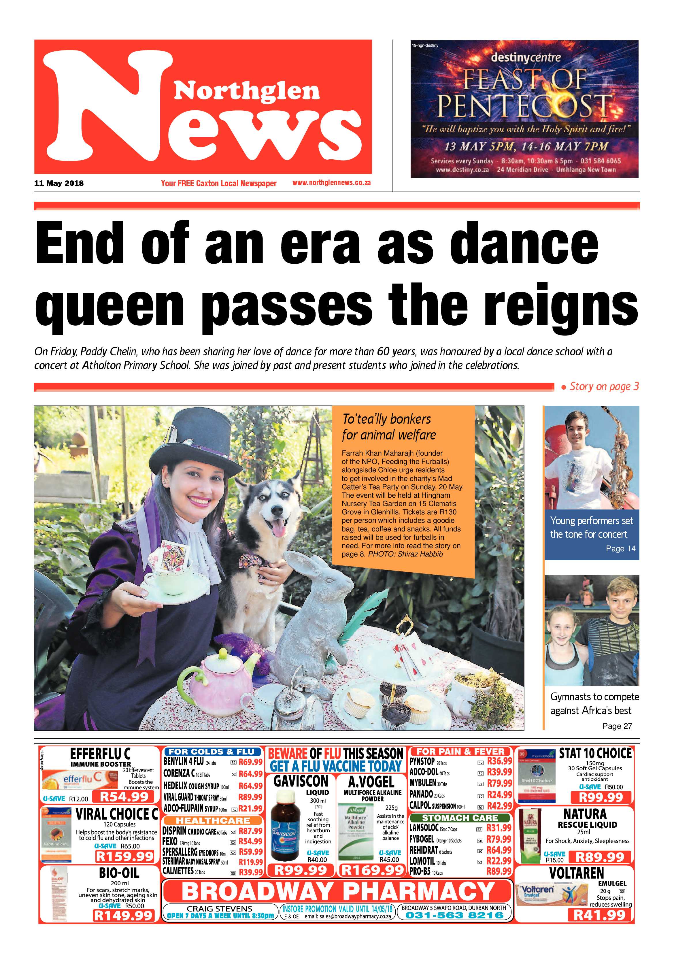 Northglen News 11 May 2018 page 1