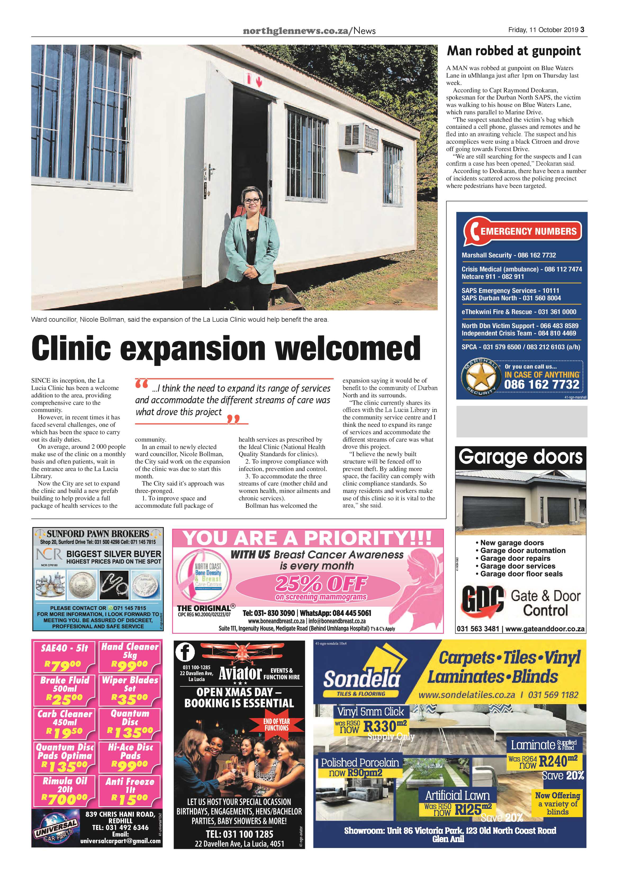 Northglen News 11 October 2019 page 3