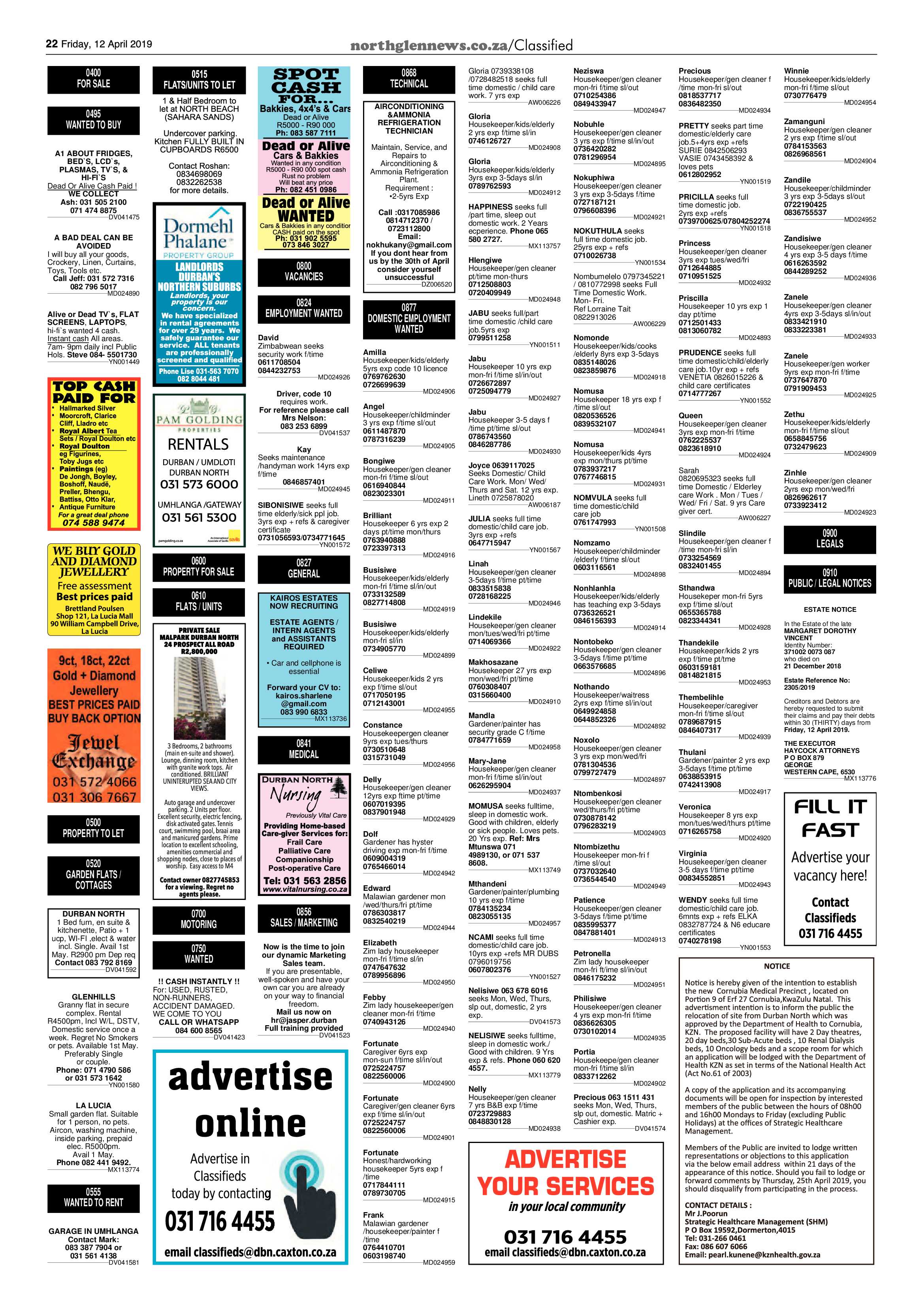 Northglen News 12 April 2019 page 22
