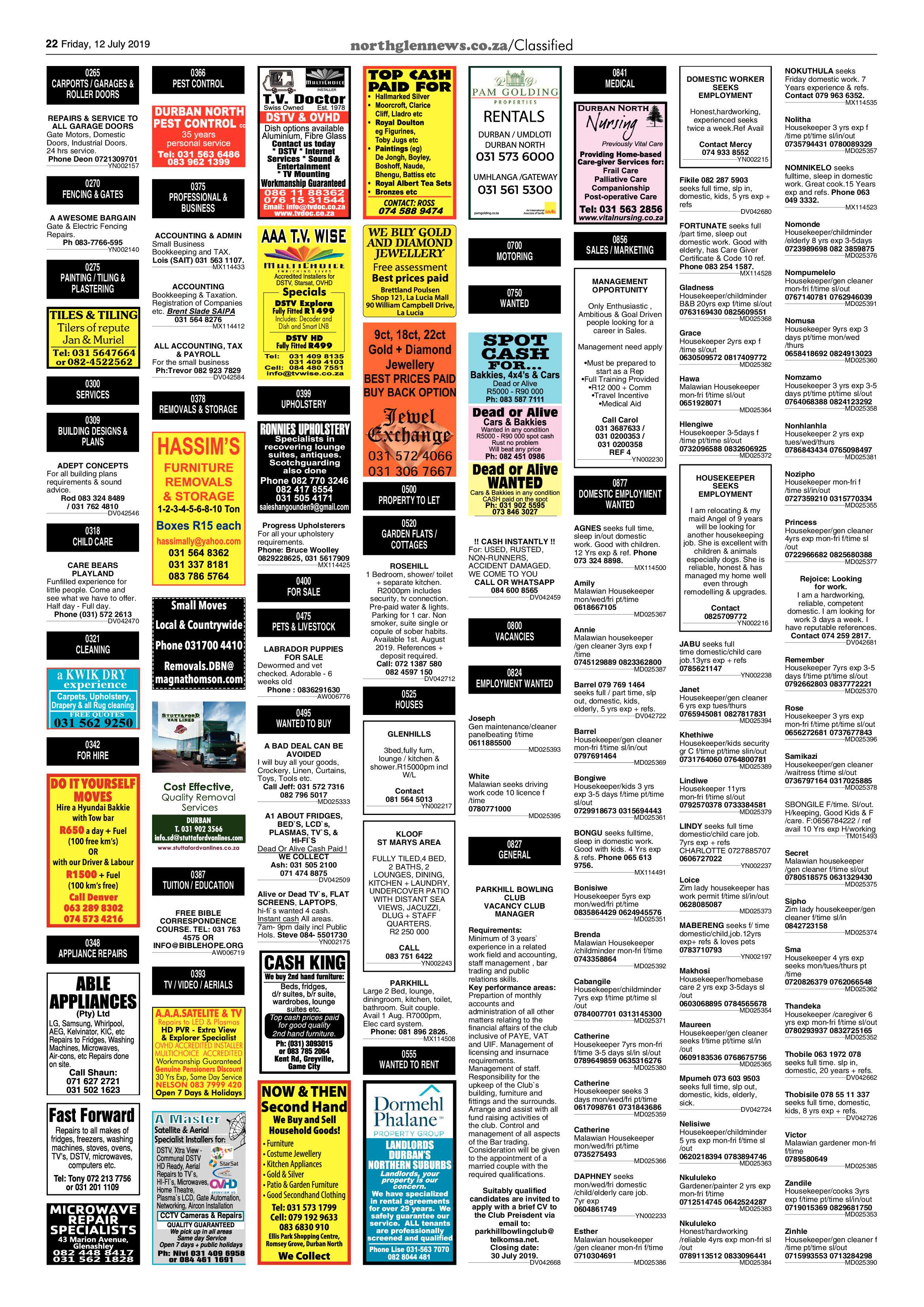 Northglen News 12 July 2019 page 22