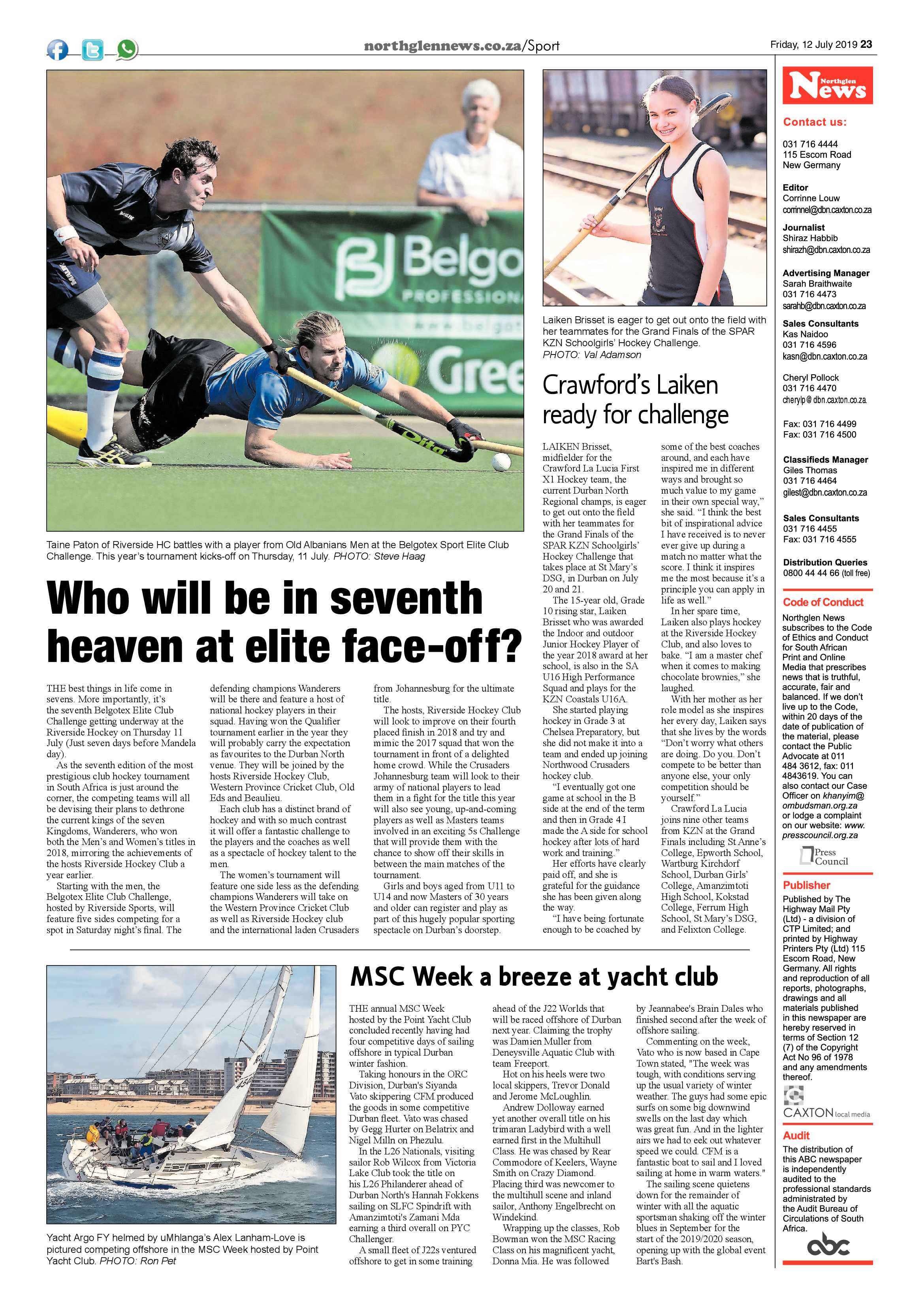 Northglen News 12 July 2019 page 23