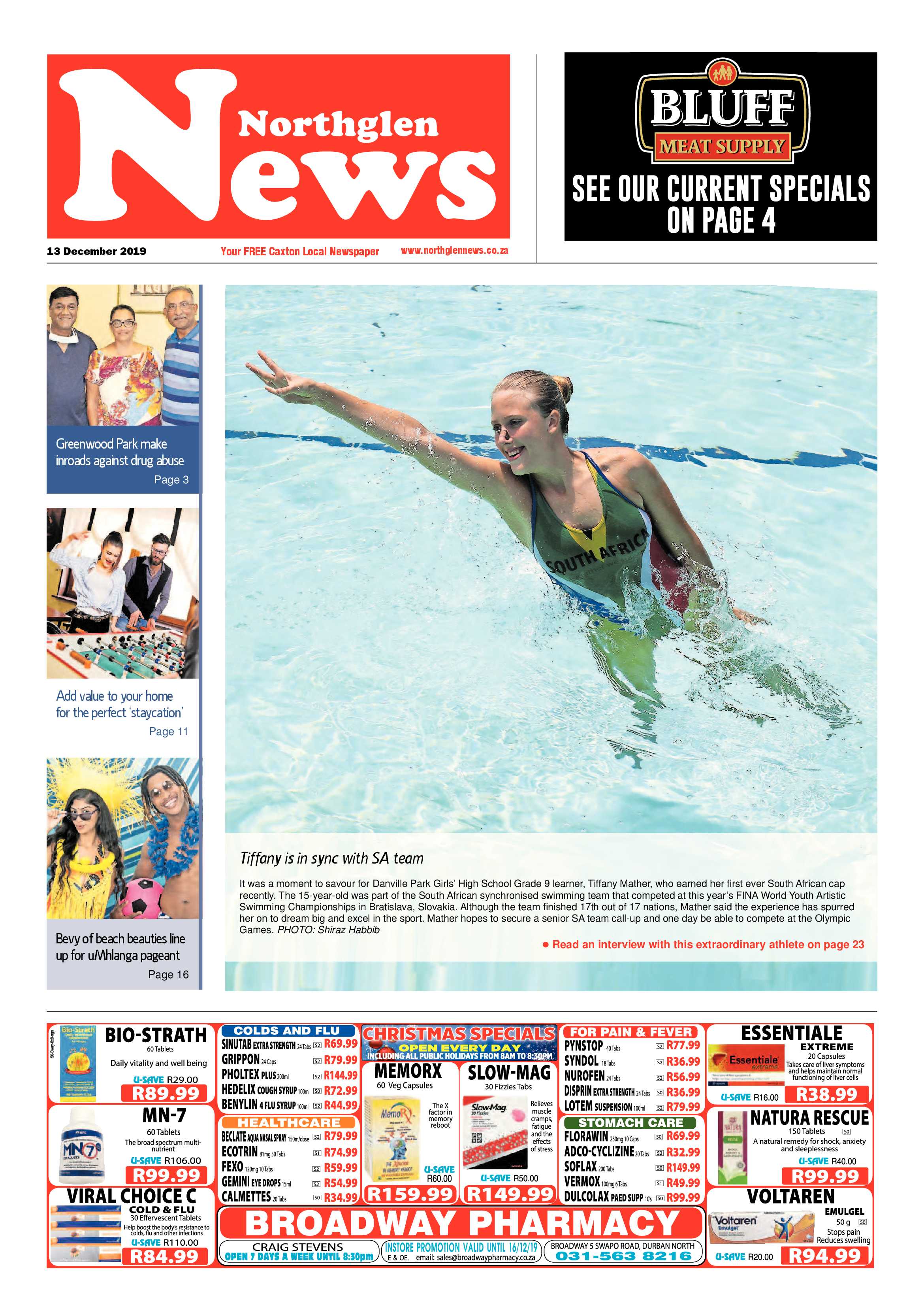 Northglen News 13 December 2019 page 1