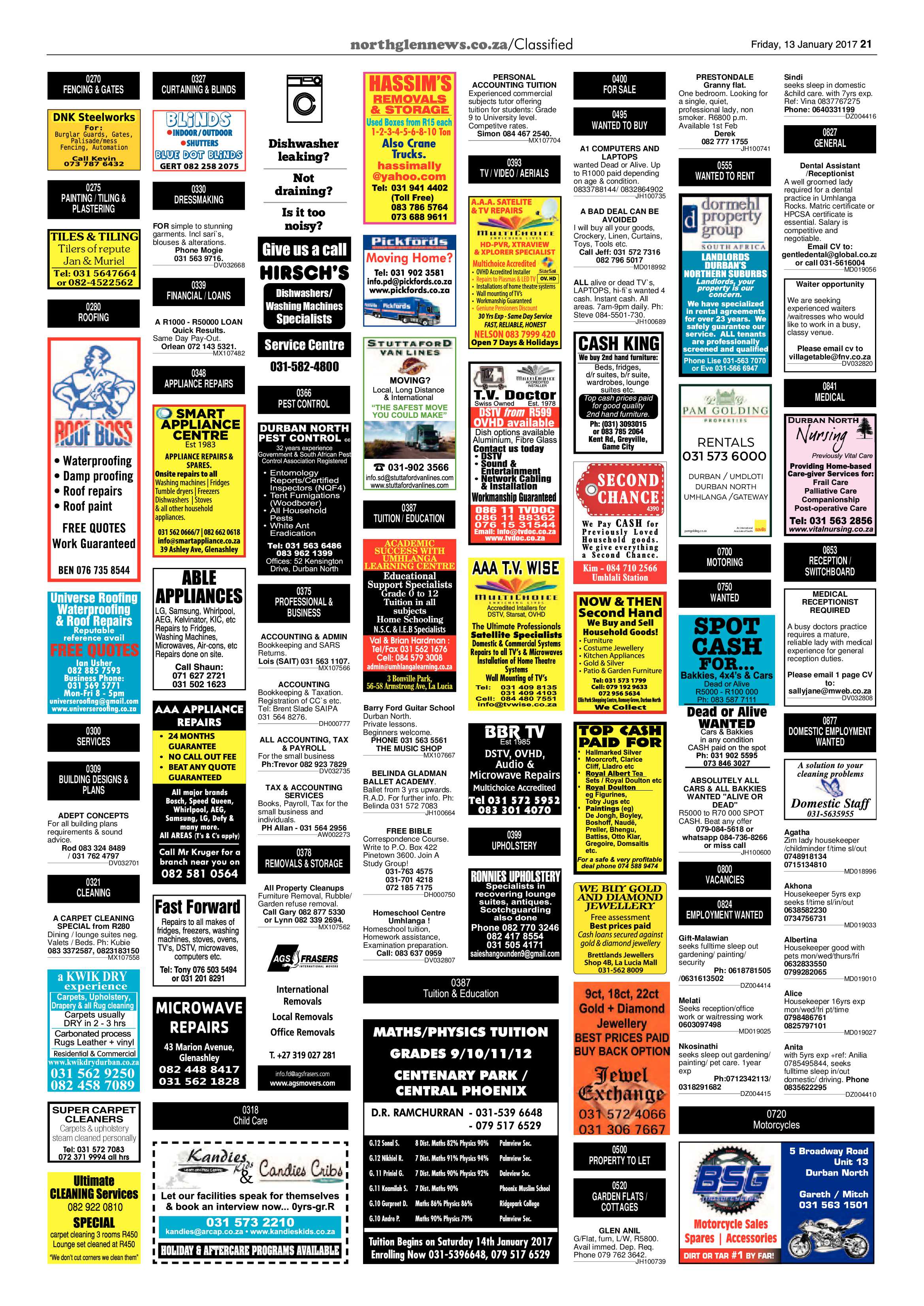 Northglen News 13 January 2017 page 21