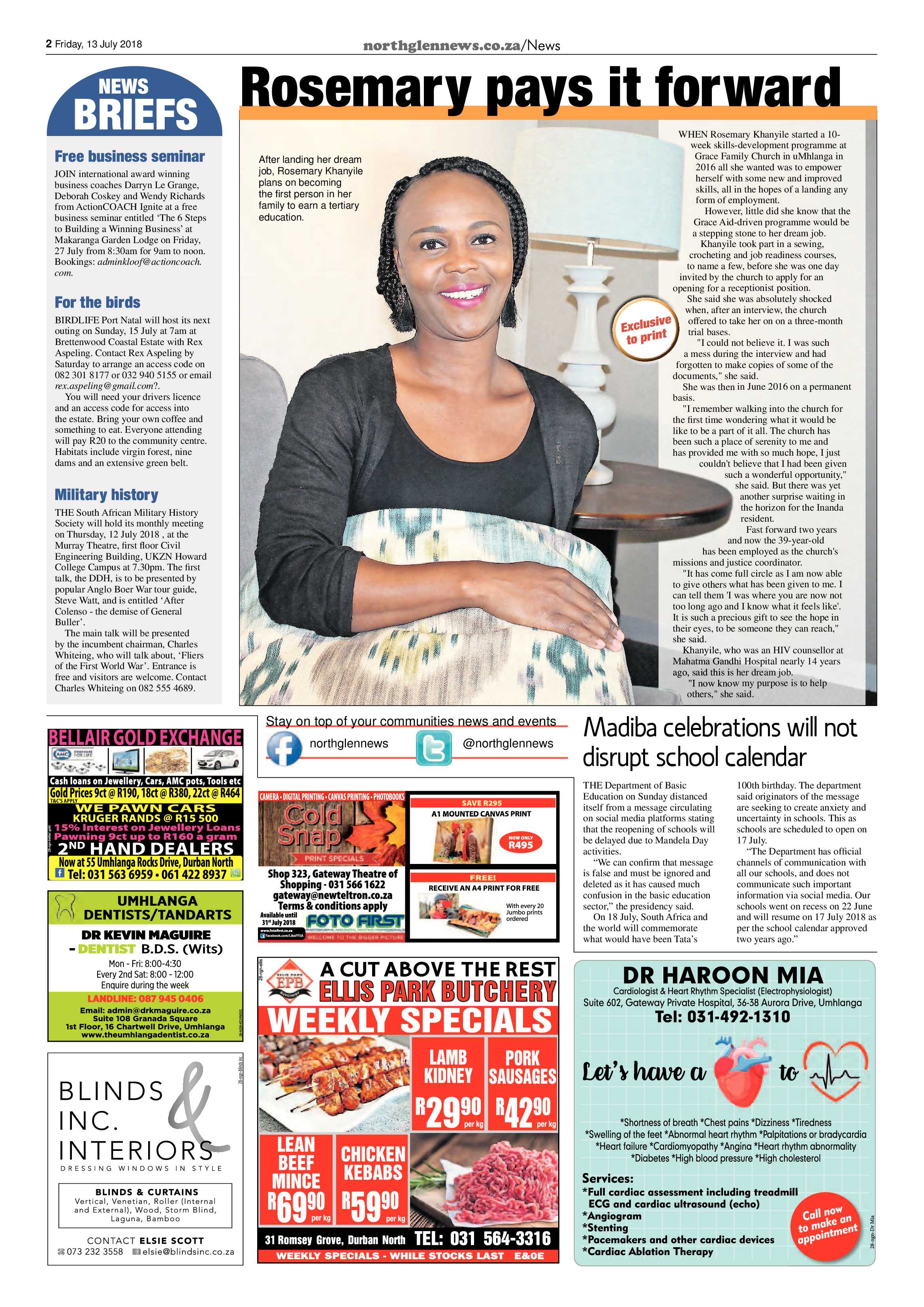 Northglen News 13 July 2018 page 2