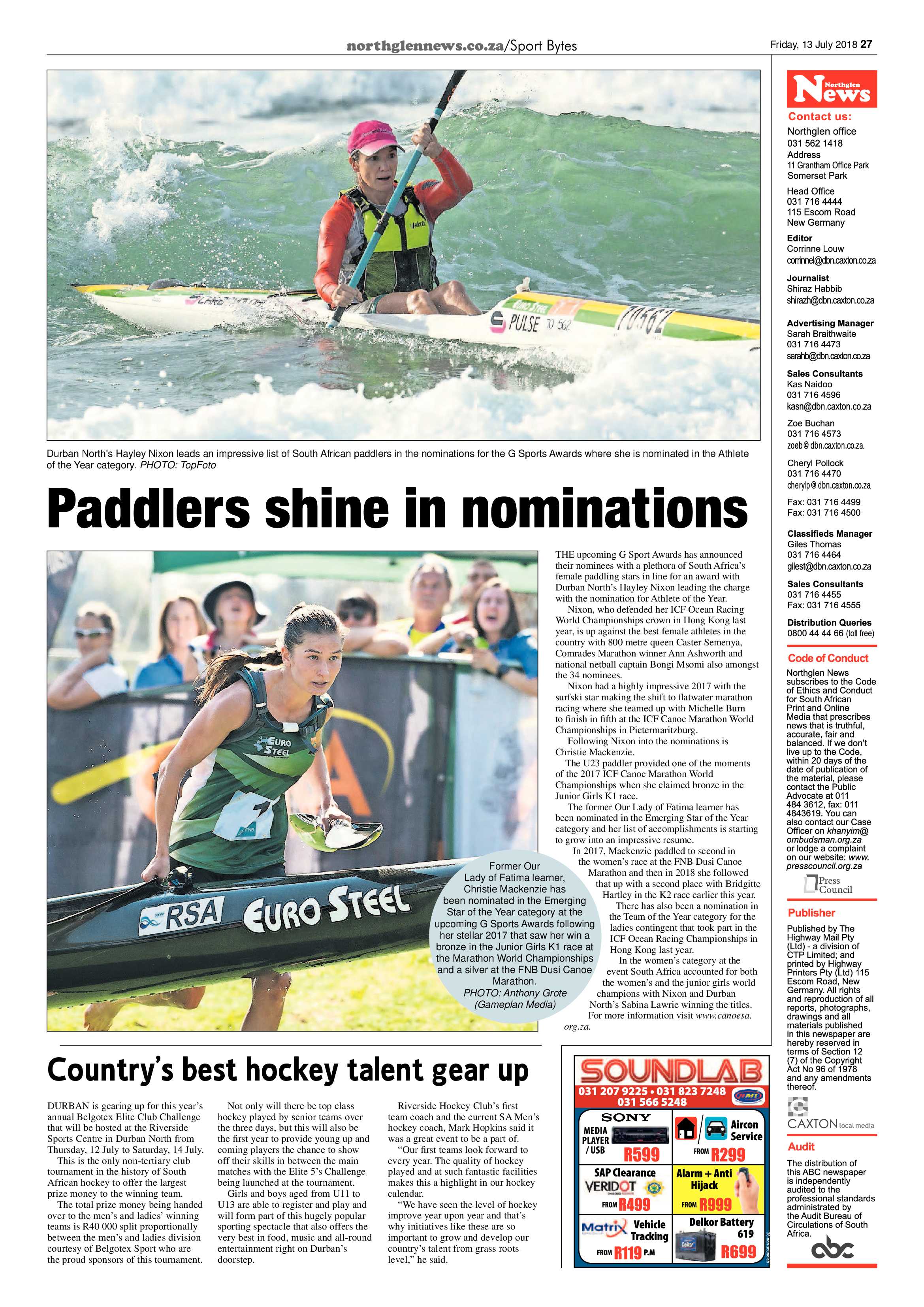 Northglen News 13 July 2018 page 27