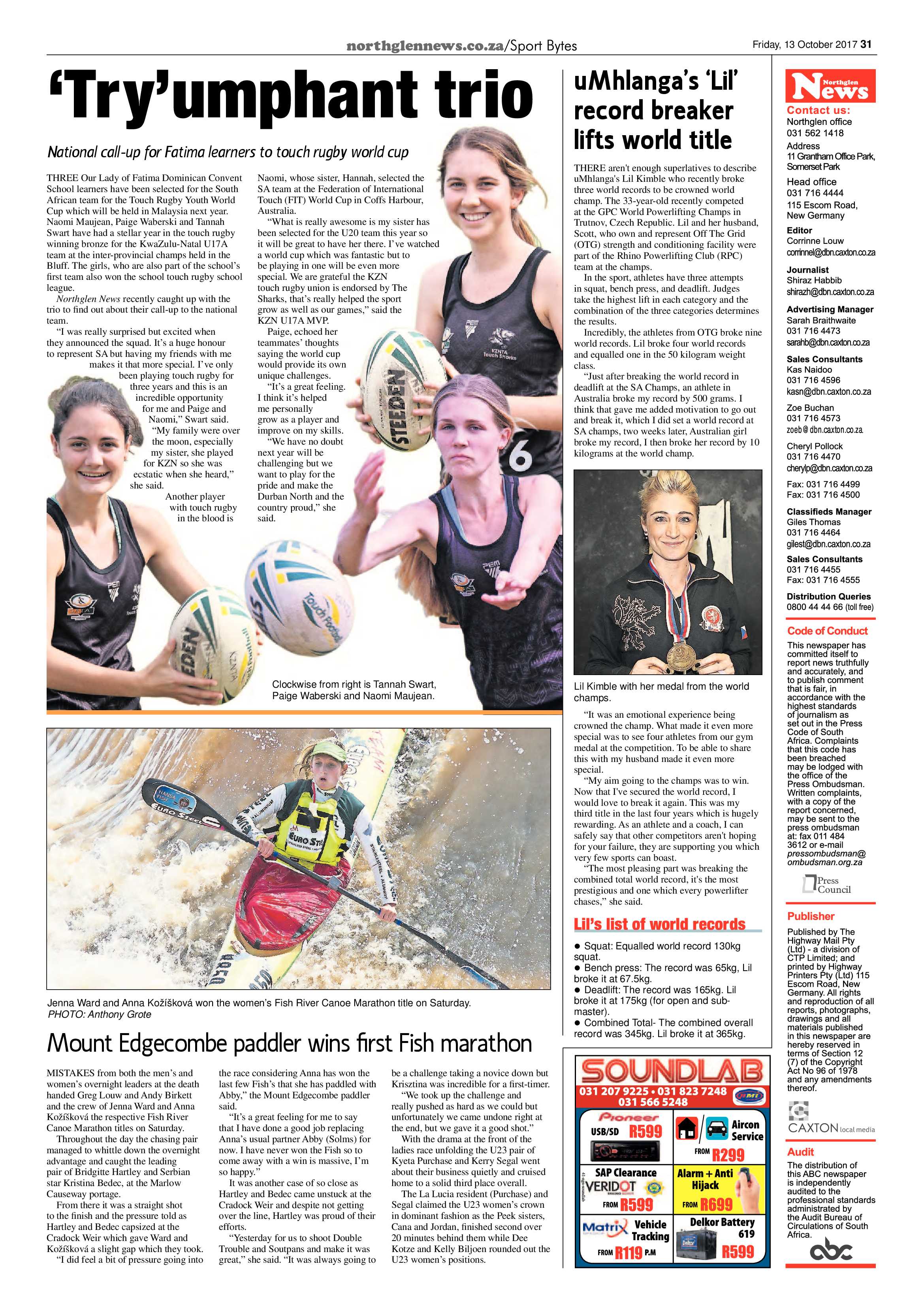 Northglen News 13 October 2017 page 31