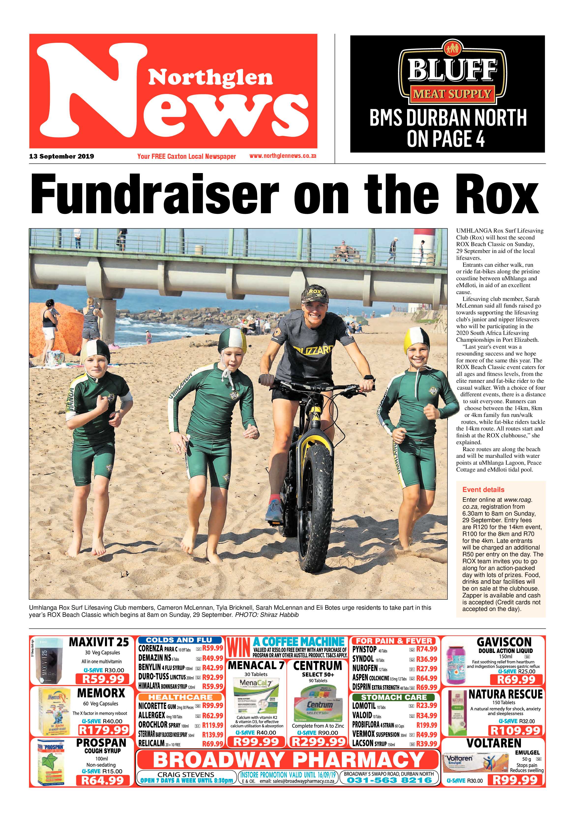 Northglen News 13 September 2019 page 1