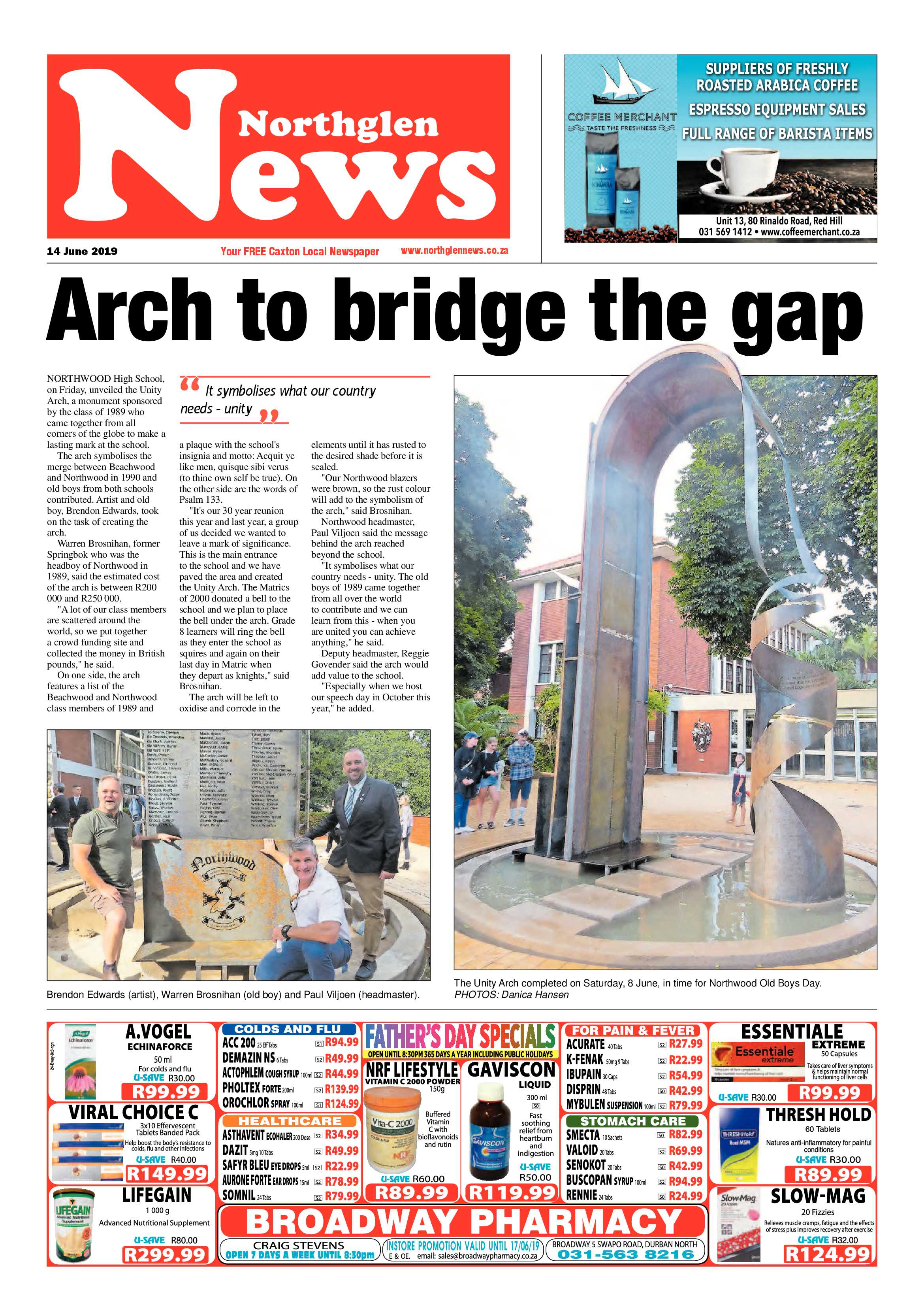 Northglen News 14 June 2019 page 1