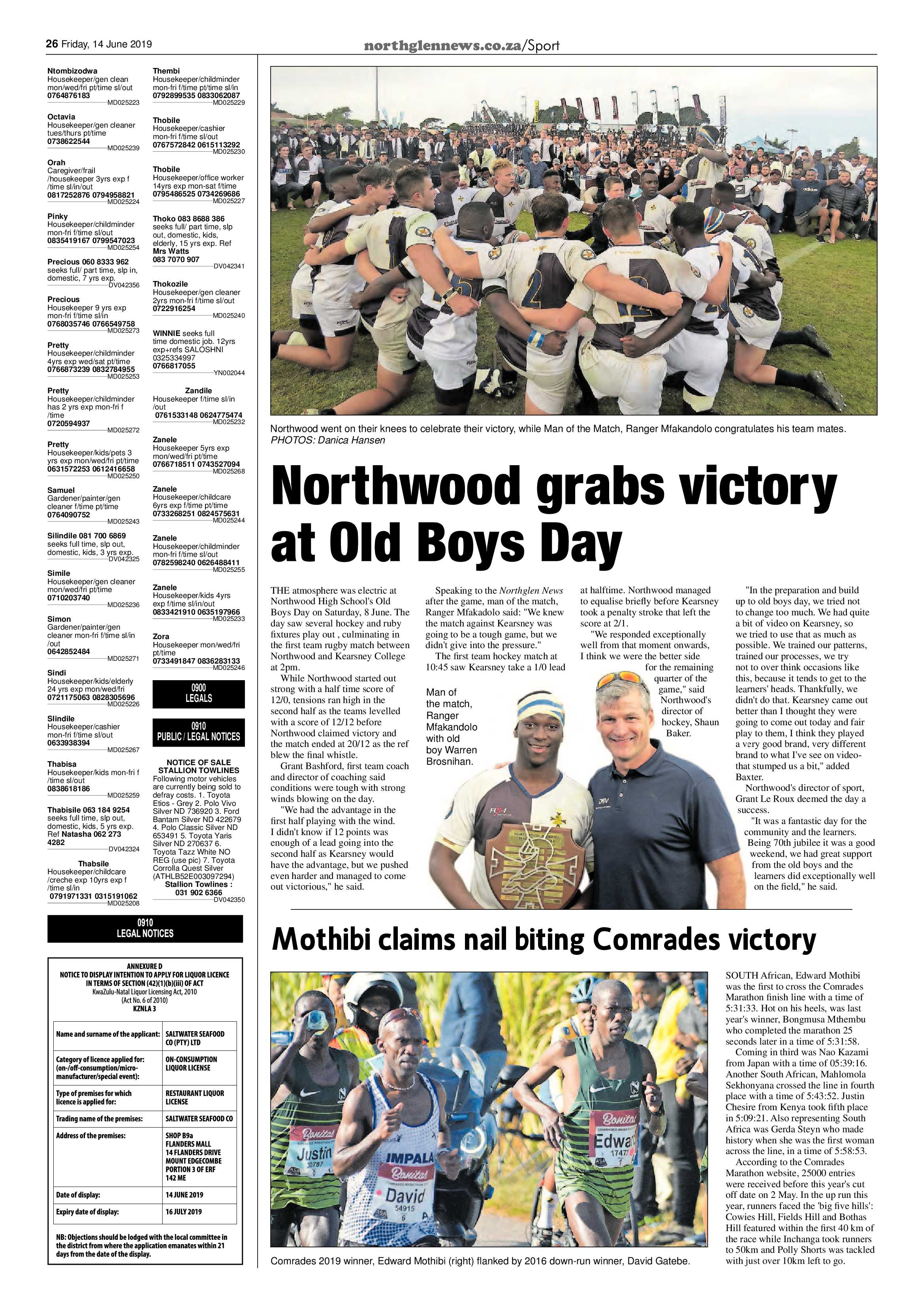 Northglen News 14 June 2019 page 26