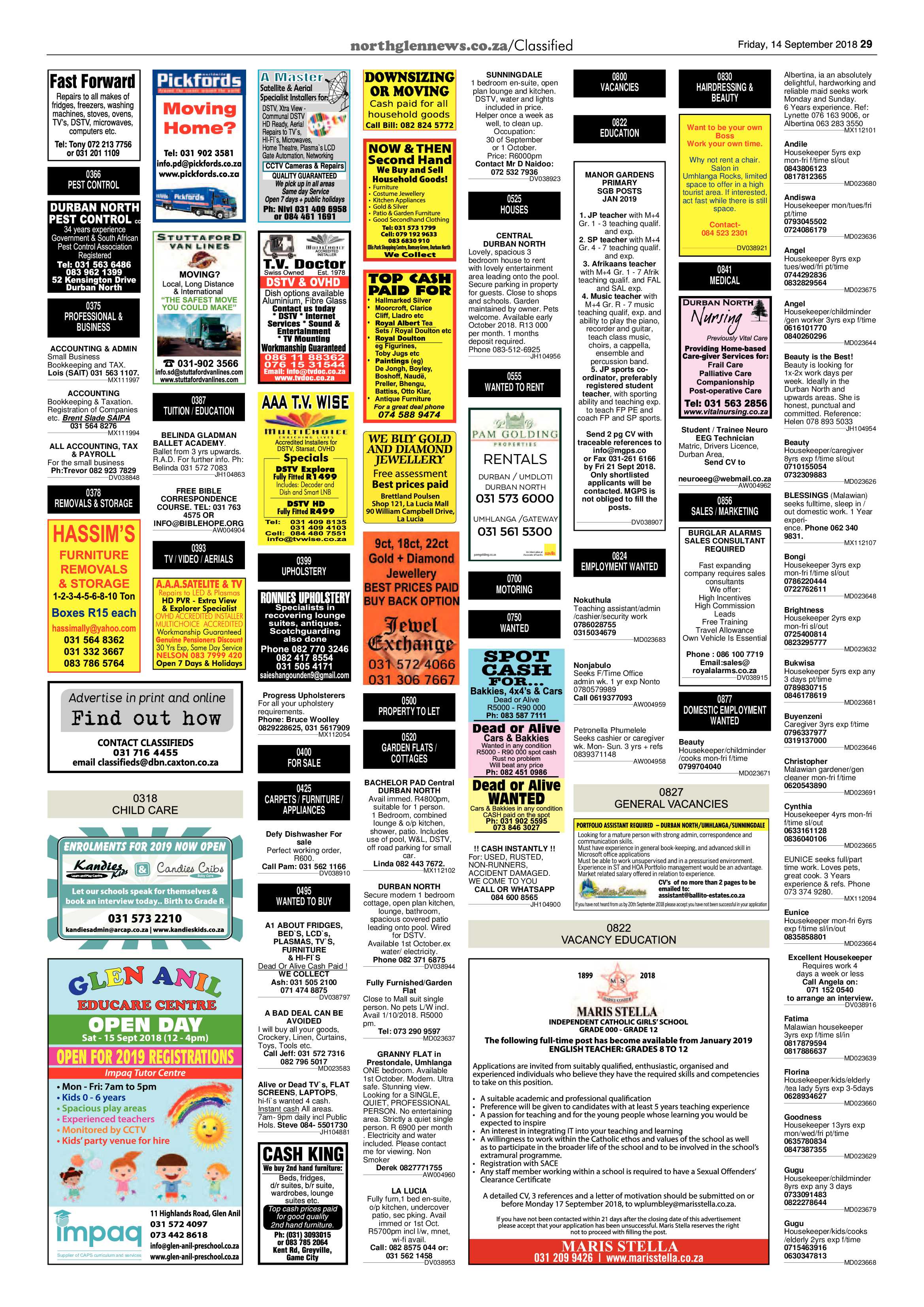 Northglen News 14 September 2018 page 29