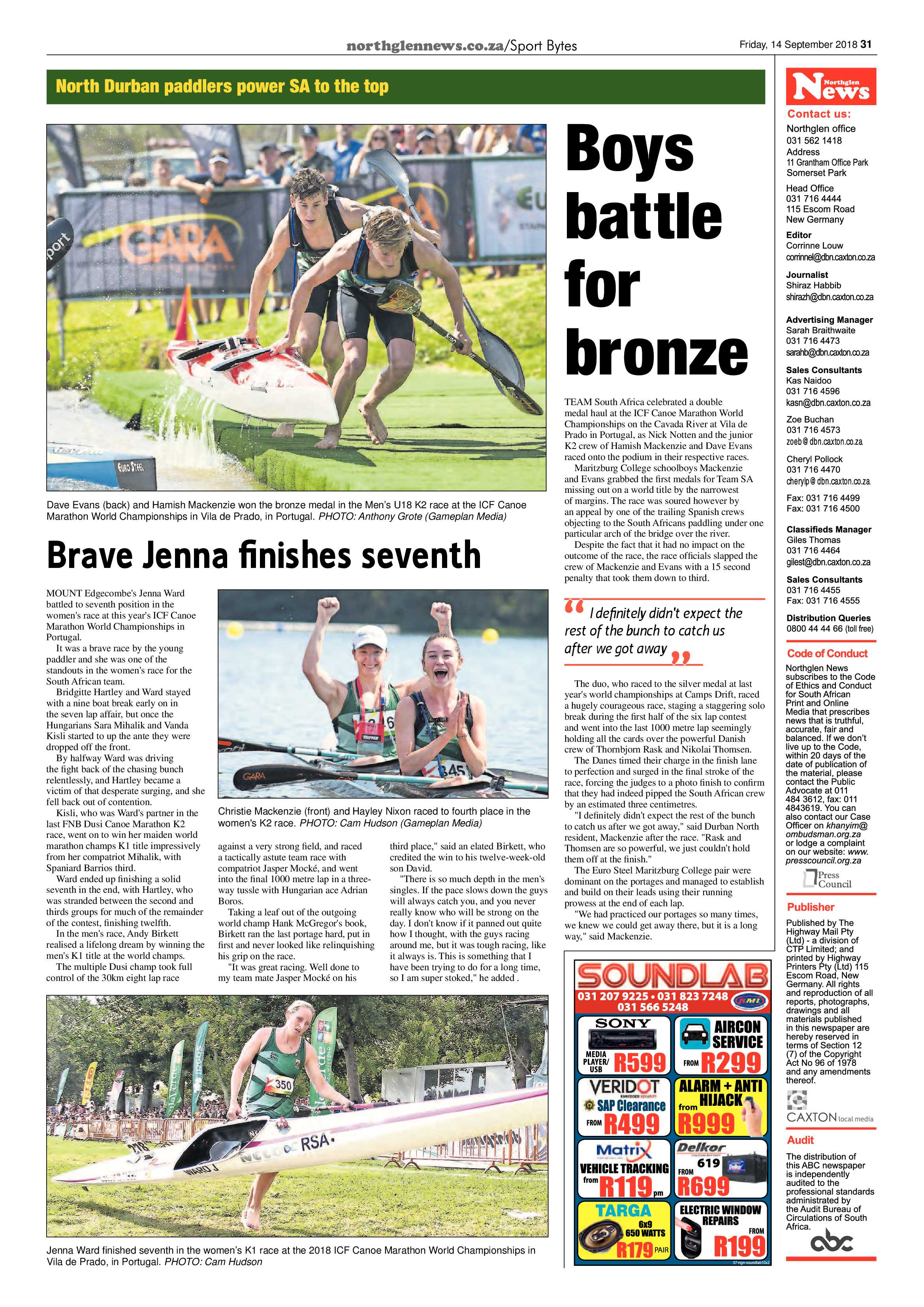 Northglen News 14 September 2018 page 31
