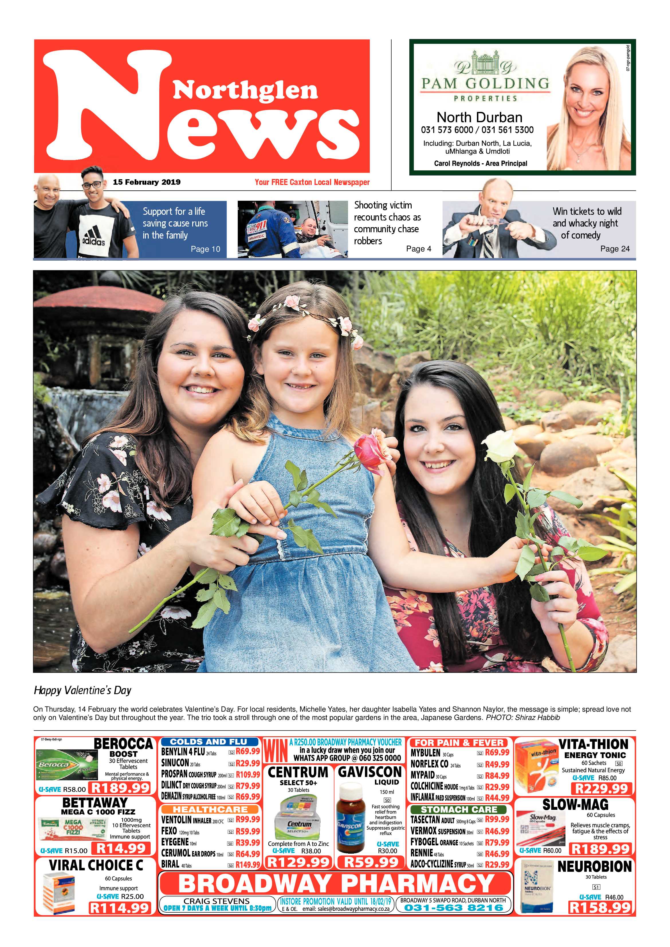 Northglen News 15 February 2019 page 1