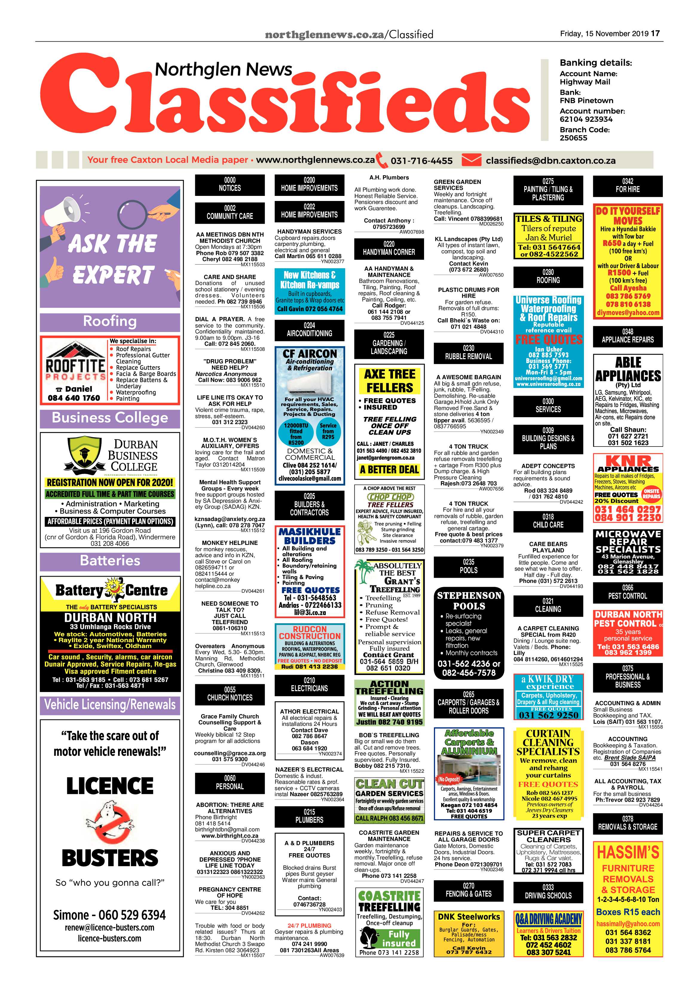 Northglen News 15 November 2019 page 17
