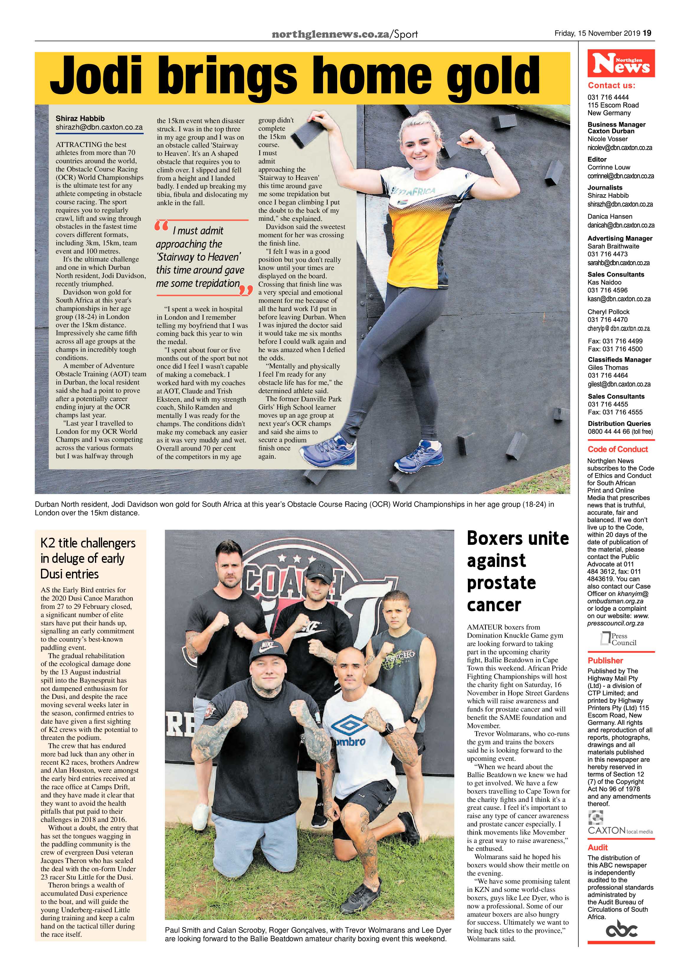Northglen News 15 November 2019 page 19
